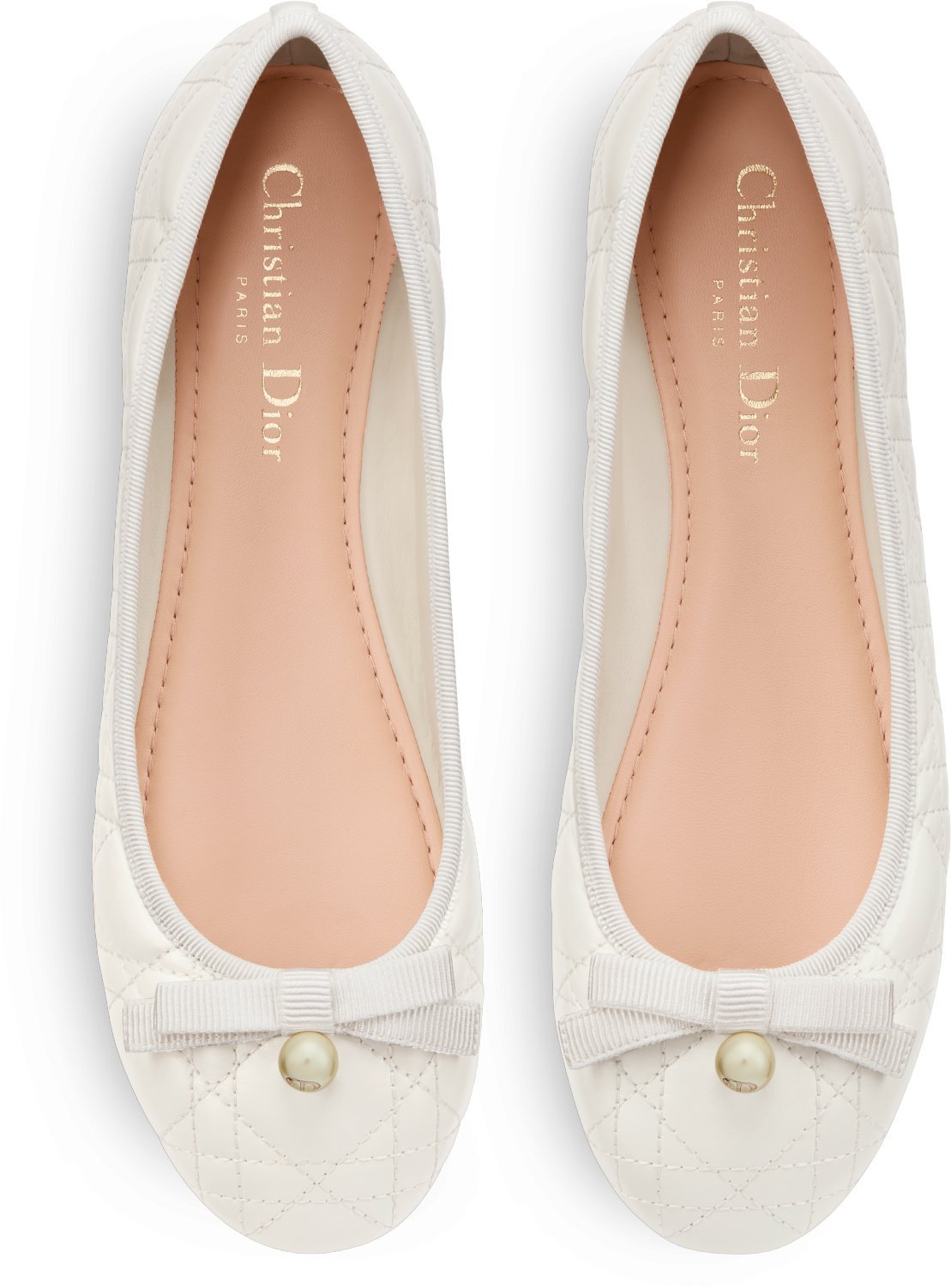 Dior Ballet Flat White Quilted Cannage Calfskin DIOR