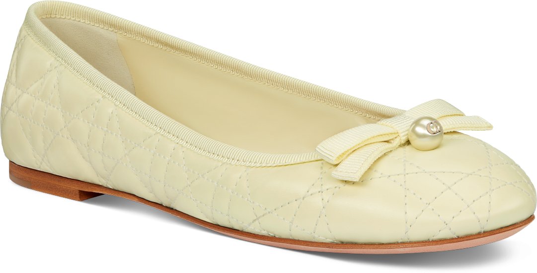 Dior Ballet Flat Nude Quilted Cannage Calfskin DIOR