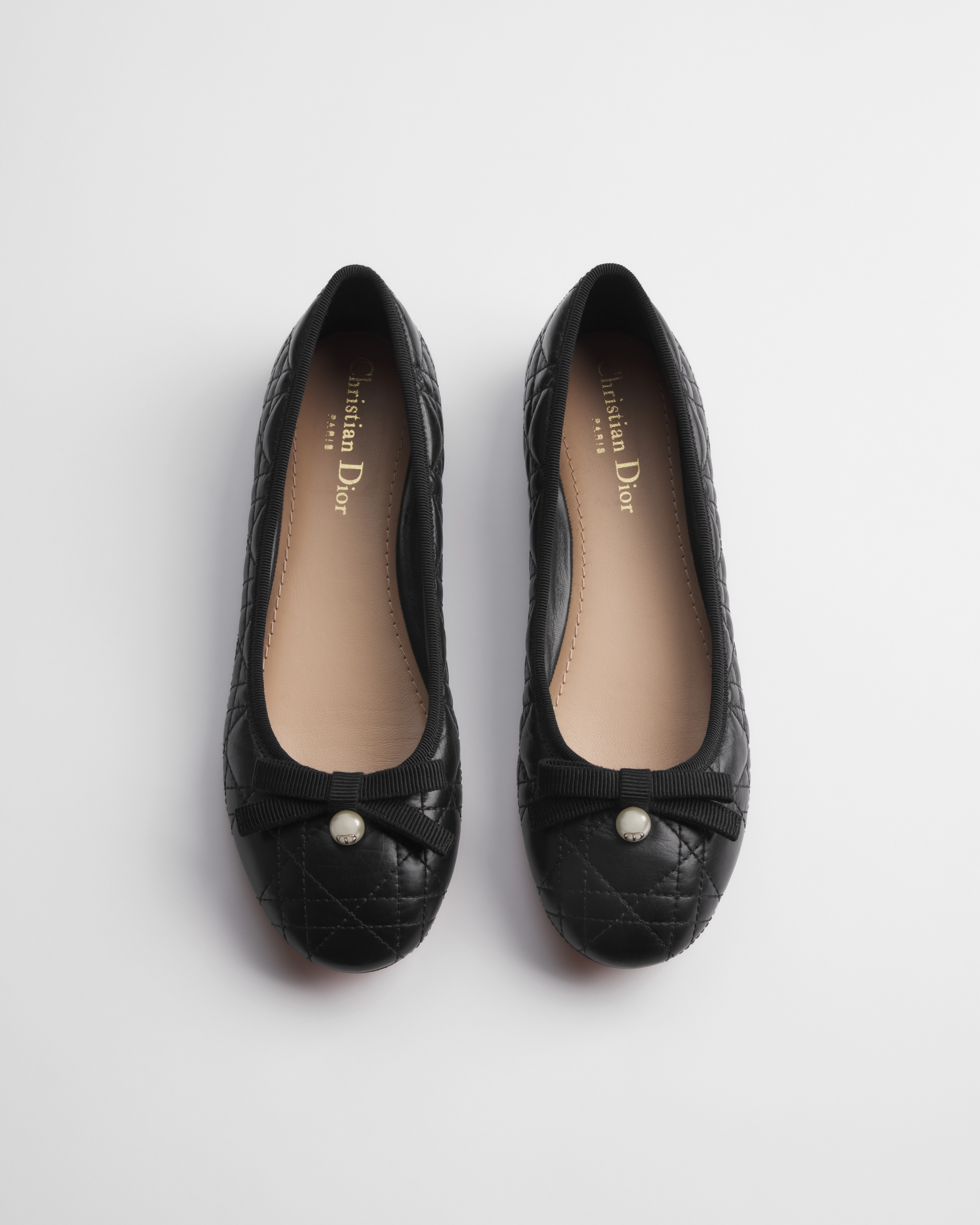 Dior Ballet Flat Black Quilted Cannage Calfskin E06