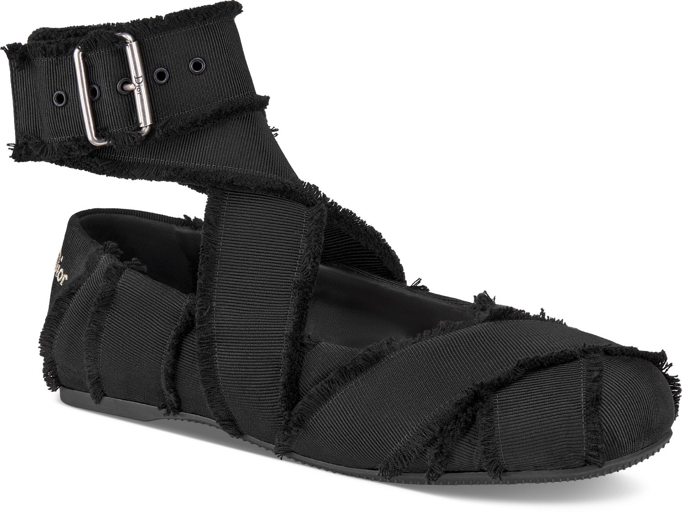 バレエシューズ Dior Dior Songe Ballet Flat Dior Songe Ballet Flat Black Fringed Grosgrain | DIOR