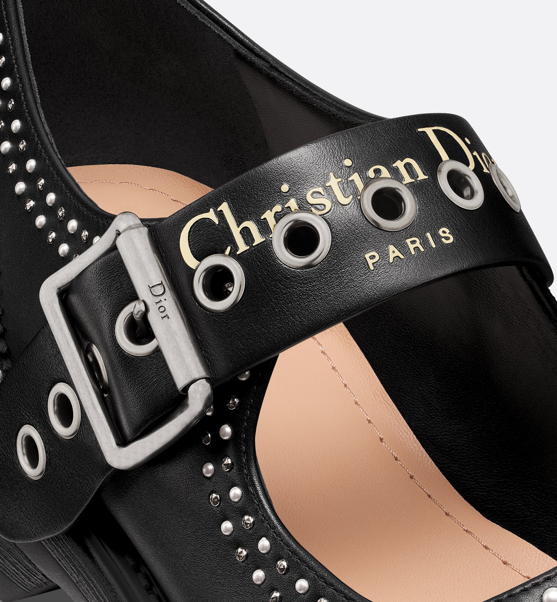 D-Society Baby Black Calfskin with Silver-Finish Studs and D-Society Baby Black Calfskin with Silver-Finish Studs and