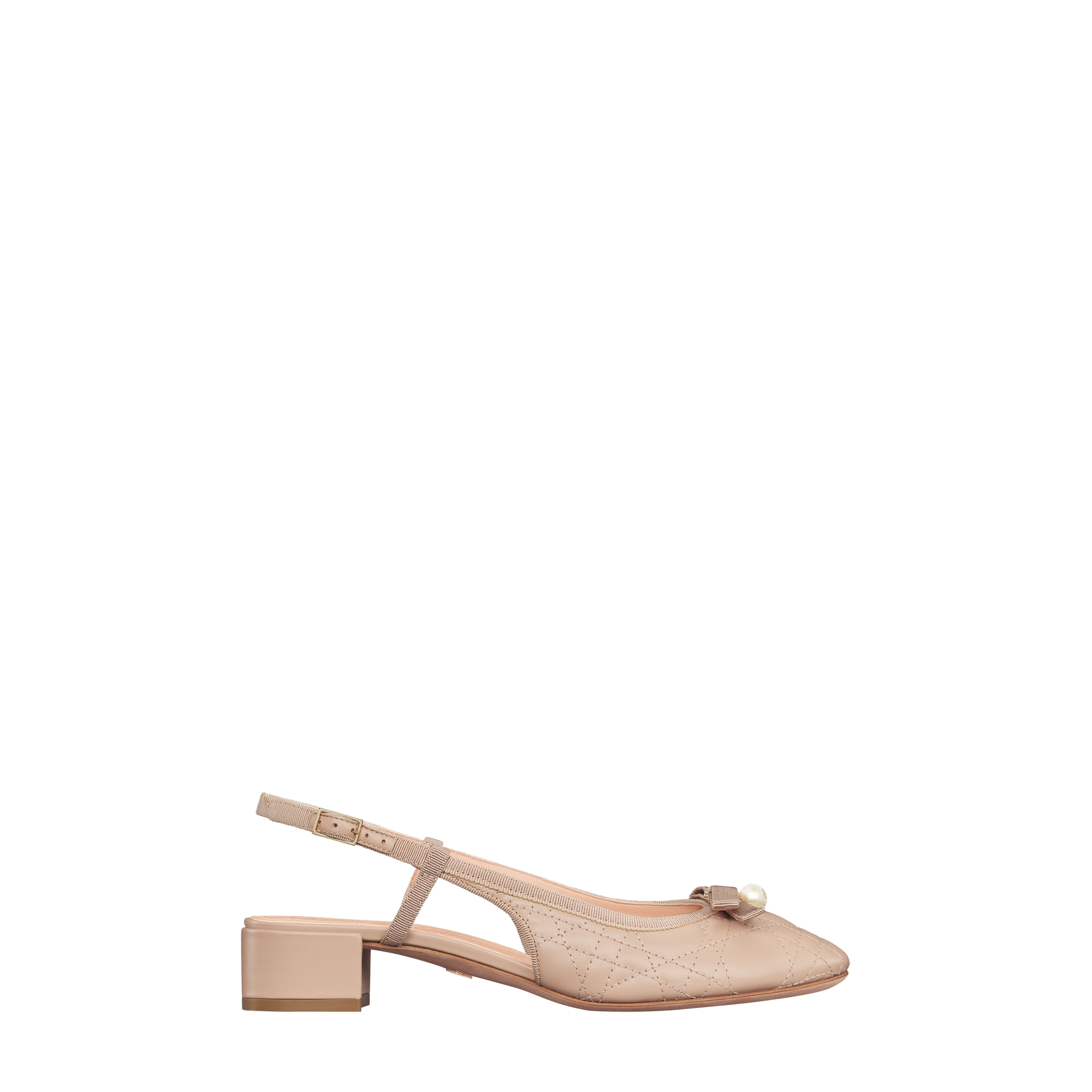  Piel de becerro Cannage acolchada nude