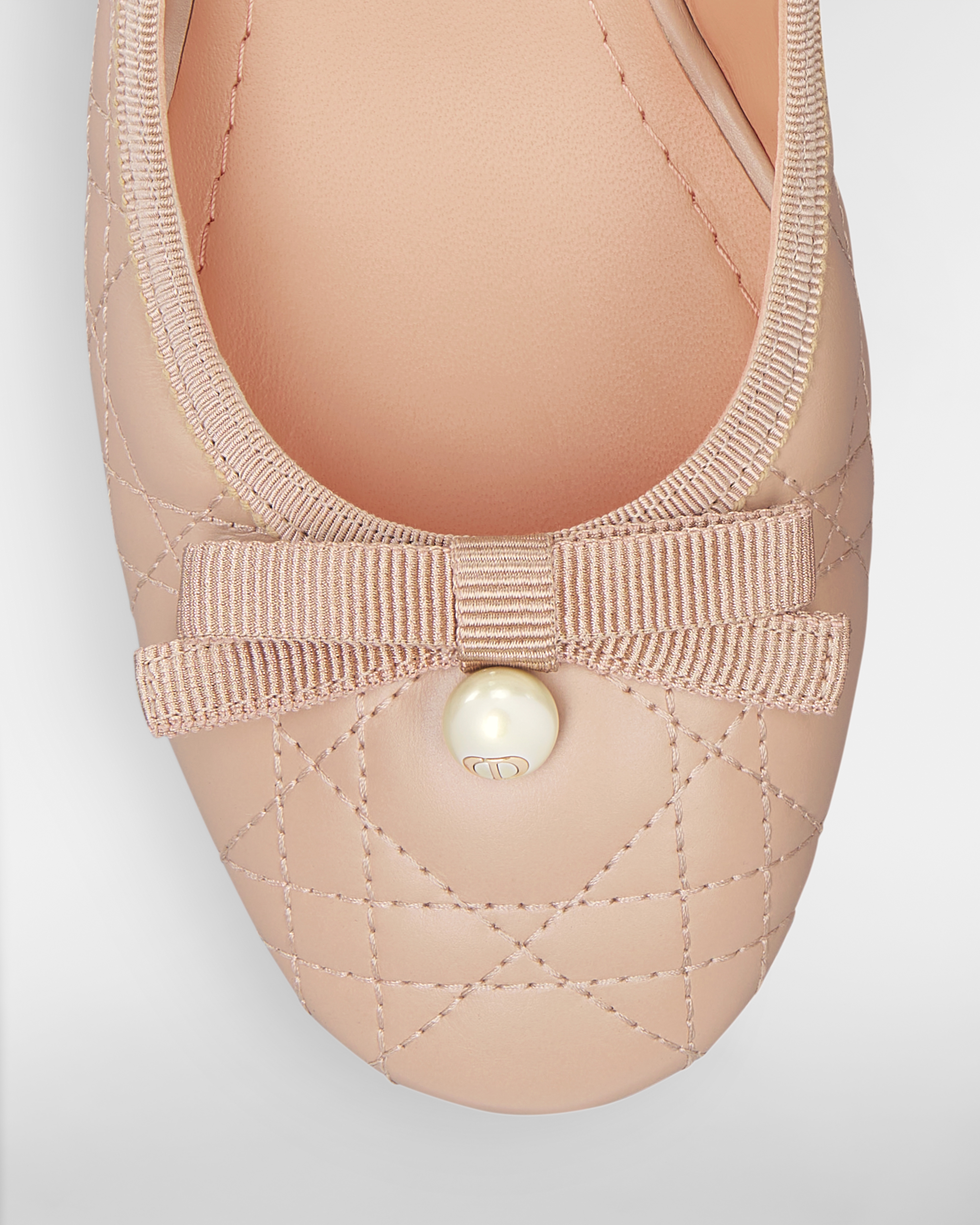 Décolleté slingback Dior Ballet Pelle di vitello Cannage trapuntata nude E09