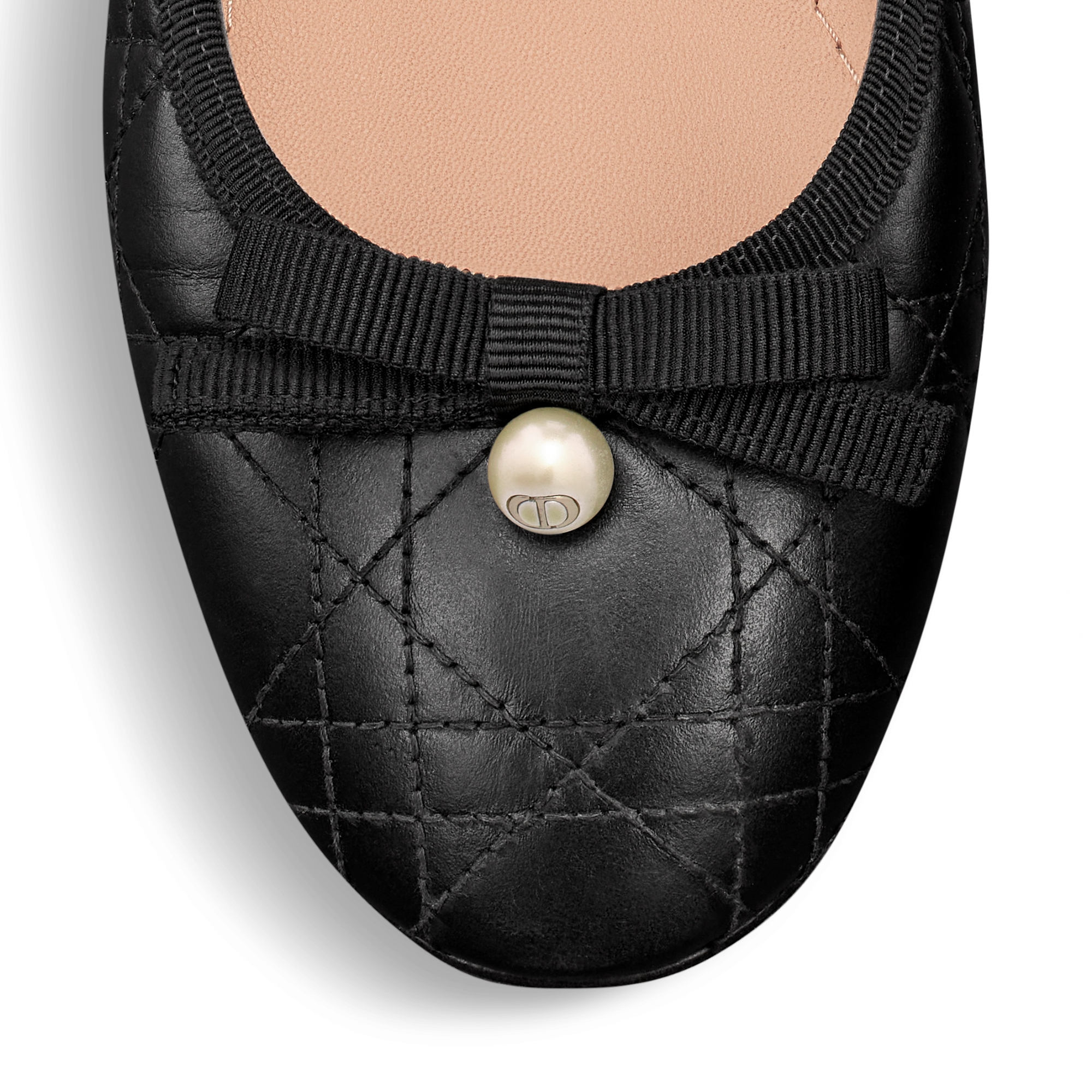 Dior Ballet Slingback-Pumps Gestepptes Cannage Kalbsleder in Schwarz E09