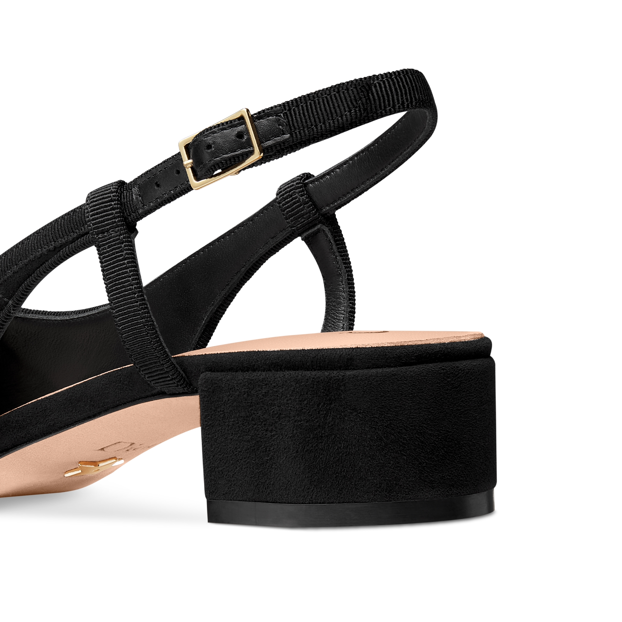 Ballerine slingback Dior Ballet Chèvre velours matelassé à motif Cannage noir E09