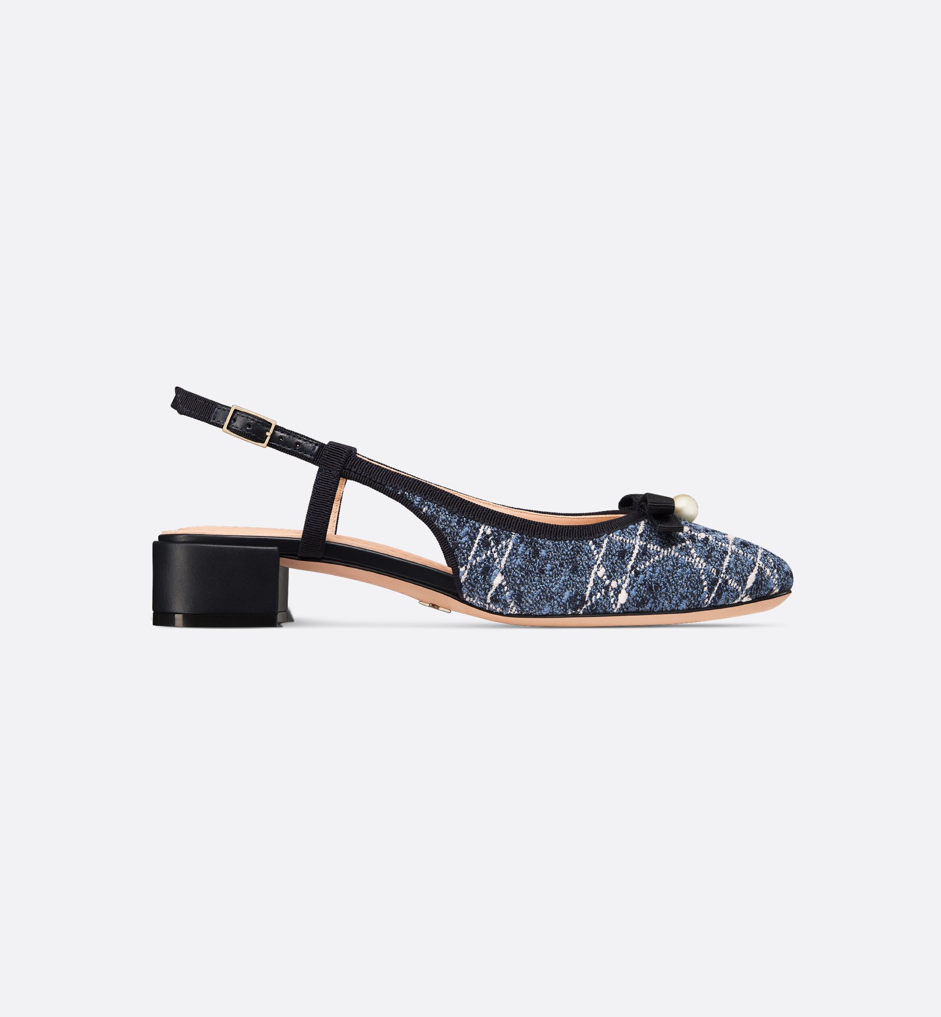 Dior Ballet Slingback Pump Denim Blue Cannage Tweed | DIOR Dior Ballet Slingback Pump Denim Blue Cannage Tweed | DIOR