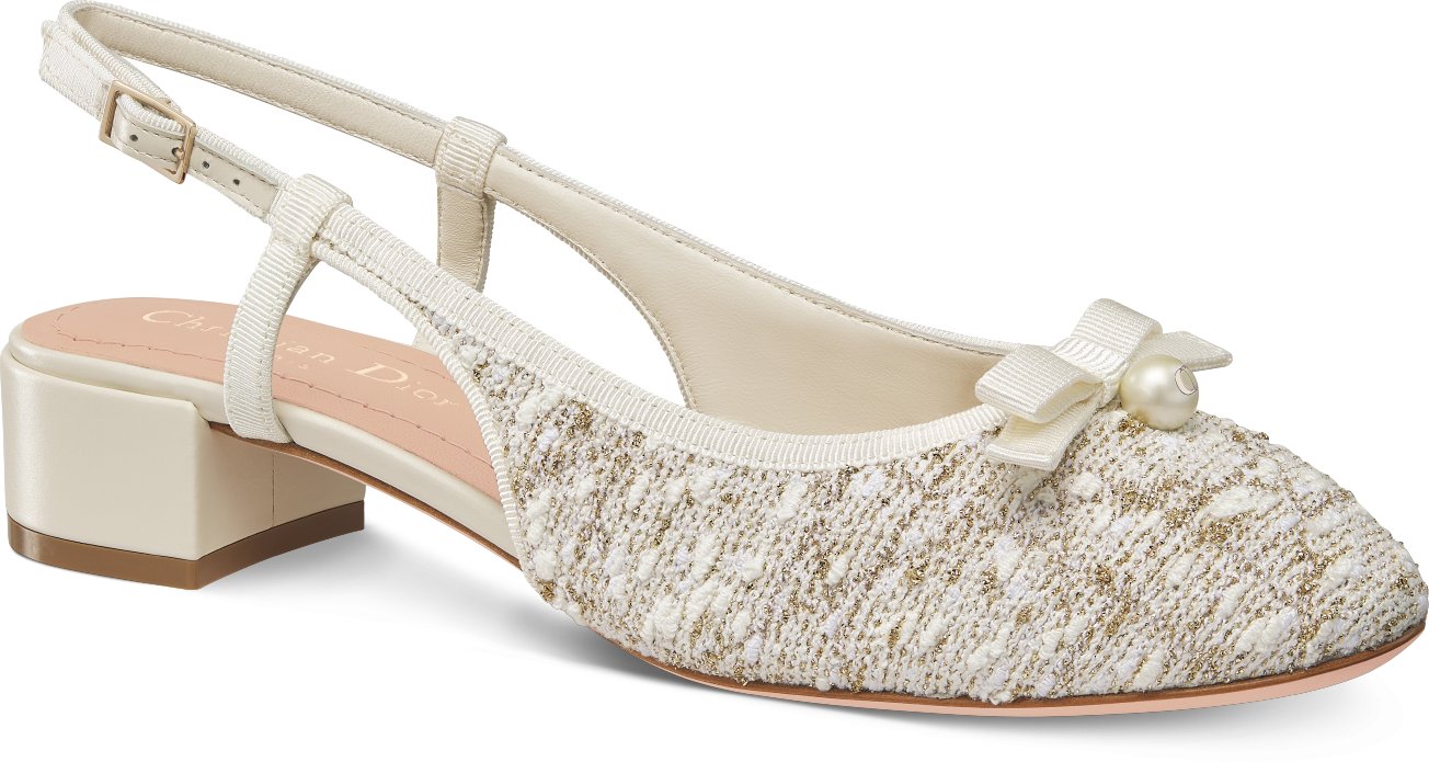 Scarpin slingback Dior Or Dior Ballet aria_threeQuarterClosedView aria_threeQuarterClosedView