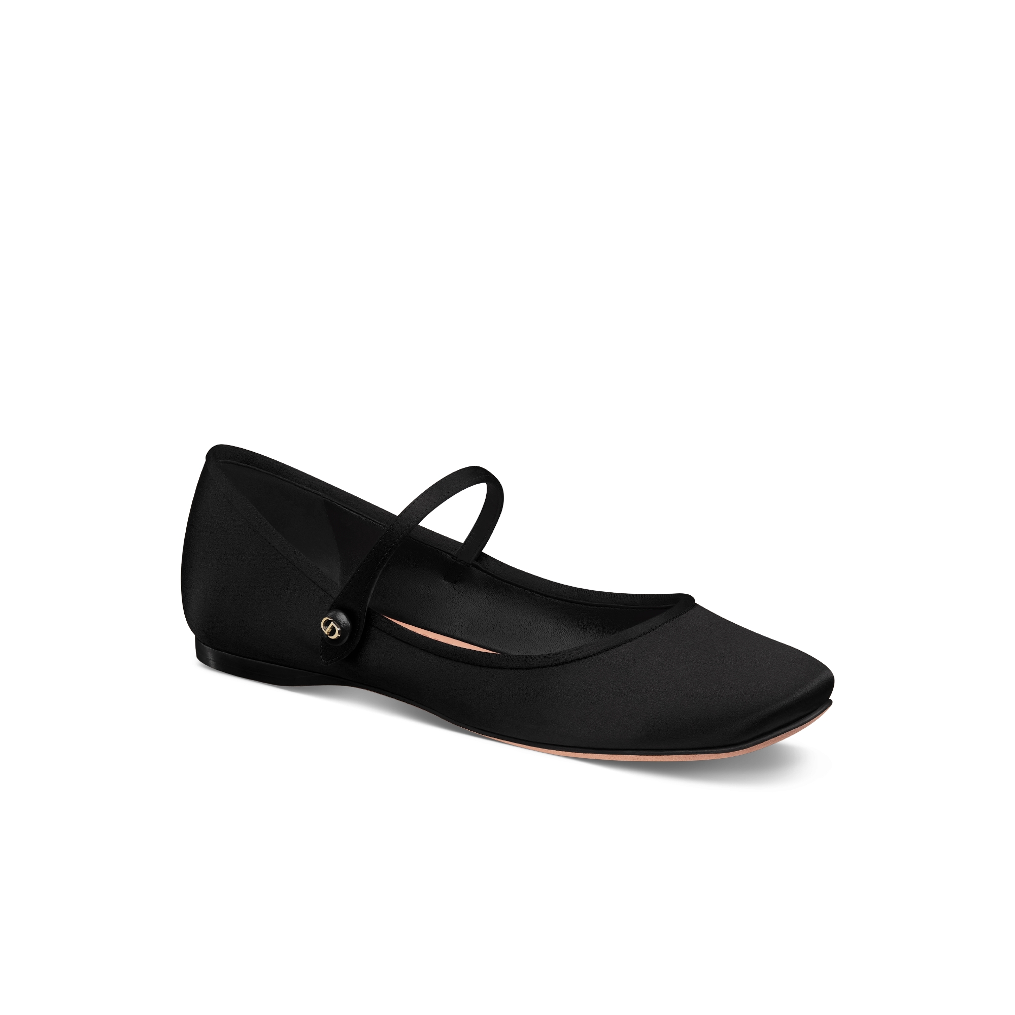 DIOR 25S LOVELY‑D BALLET FLAT 45MM IN BLACK SATIN main image 1