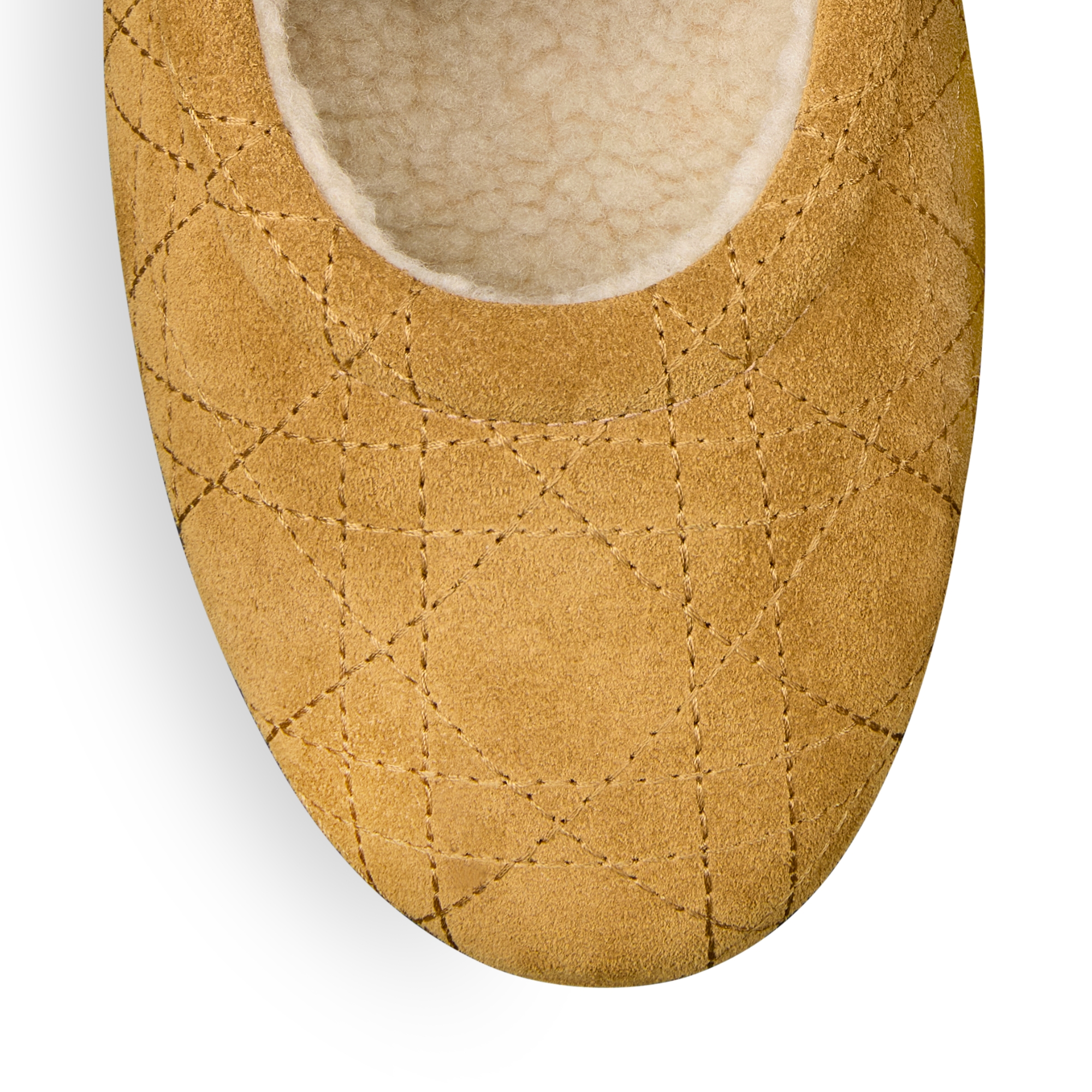 DiorAlps Dior Frost Ballet Flat Camel Cannage Suede Calfskin E09