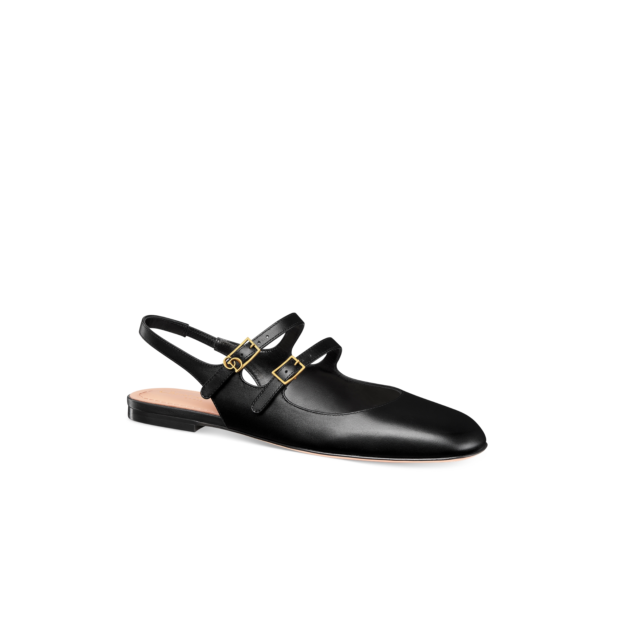 Dior Chérie Slingback Flat Black Supple Calfskin E03