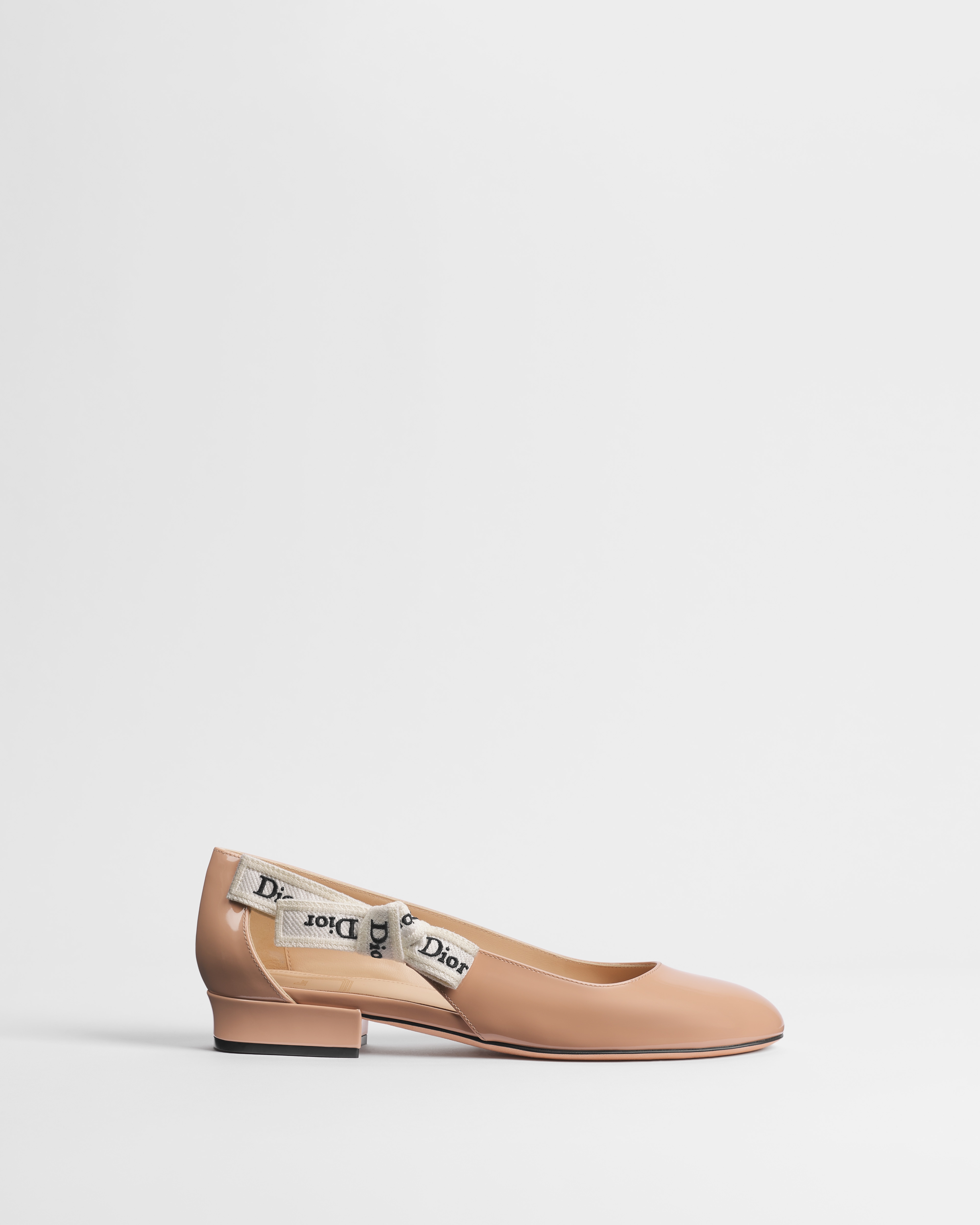 Ballerine J'Adior Cuir de veau verni couleur rose des vents E02