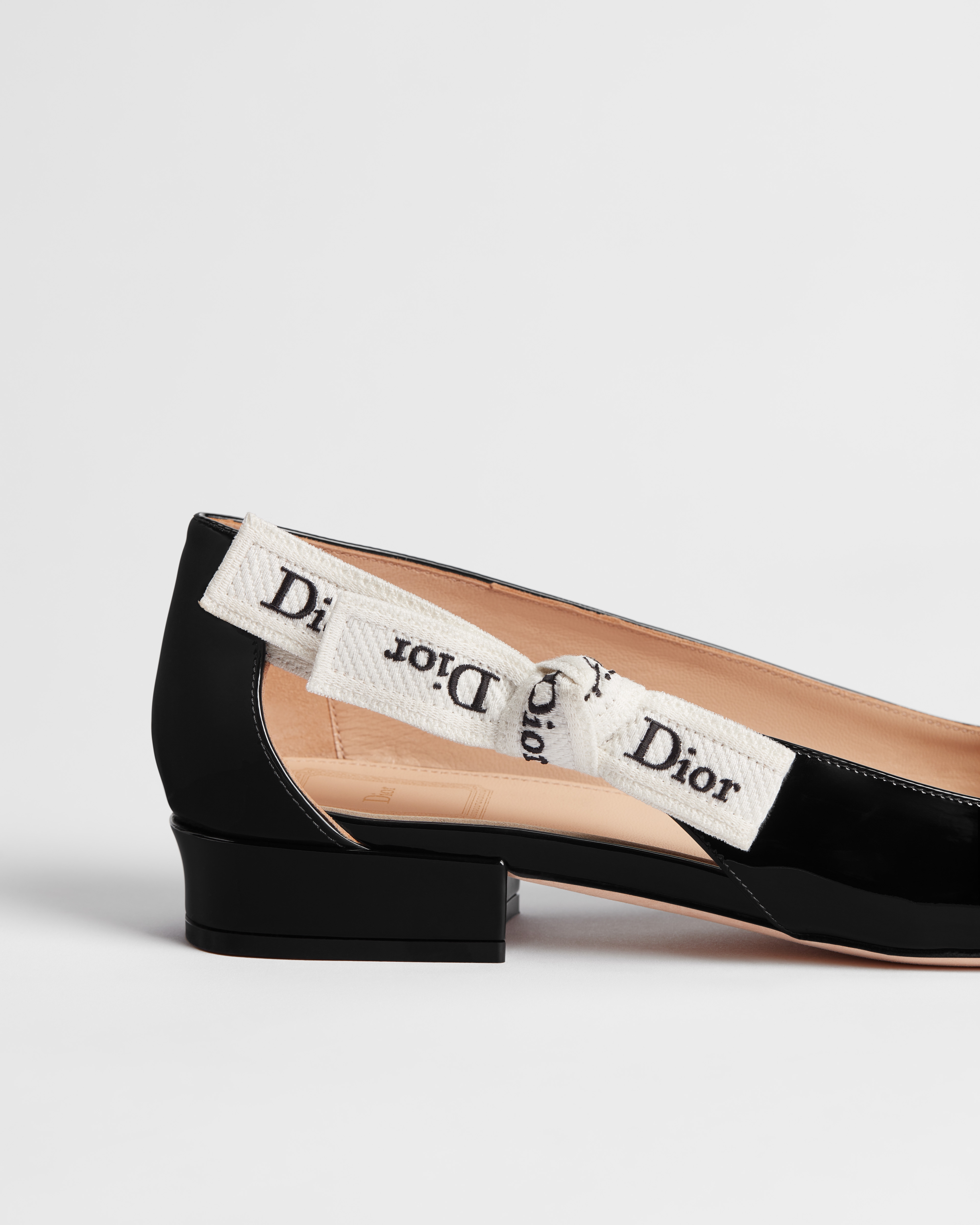 J'Adior Ballet Flat Black Patent Calfskin E09
