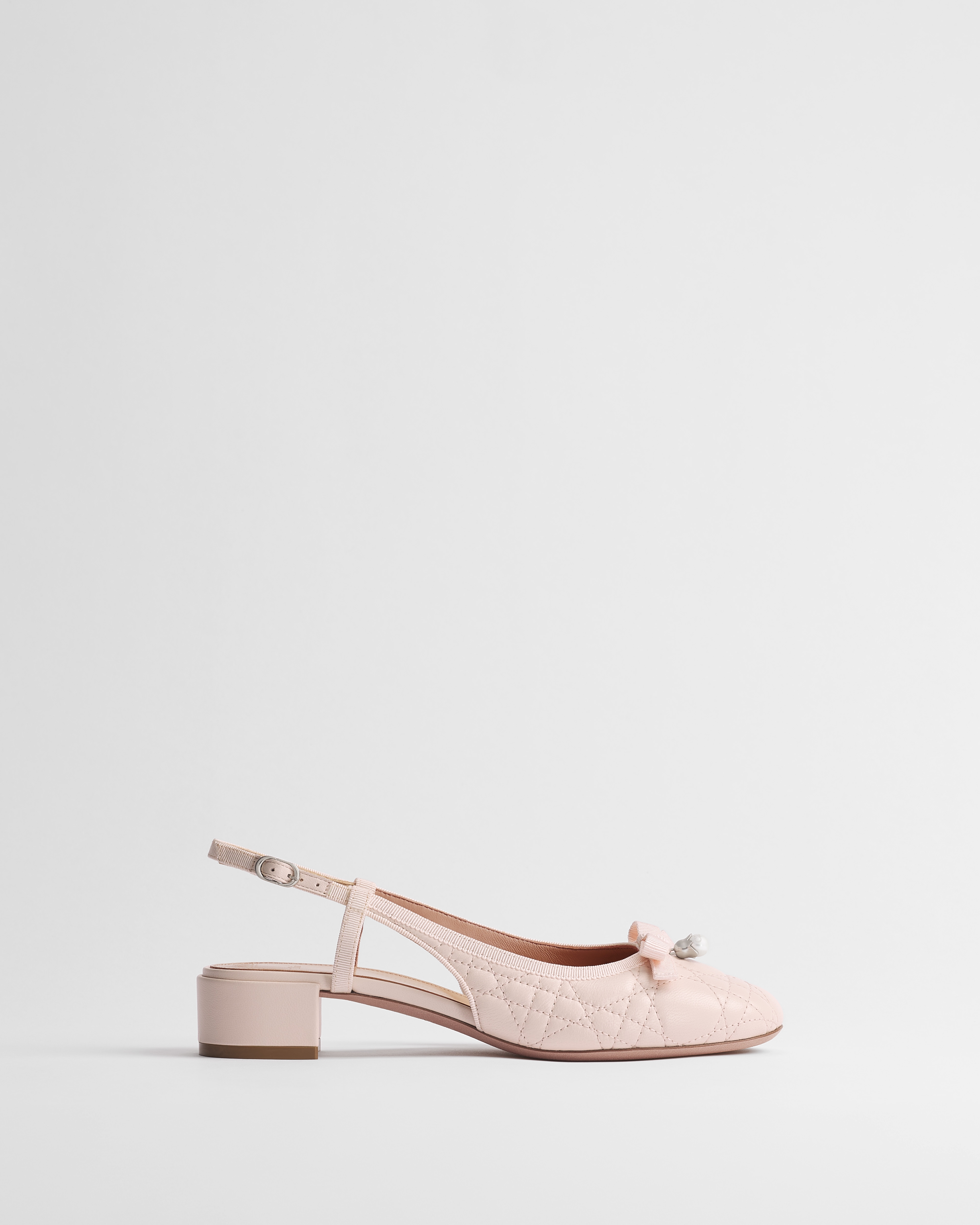 Dior Ballet Slingback Pump Dragée Pink Quilted Cannage Lambskin E02