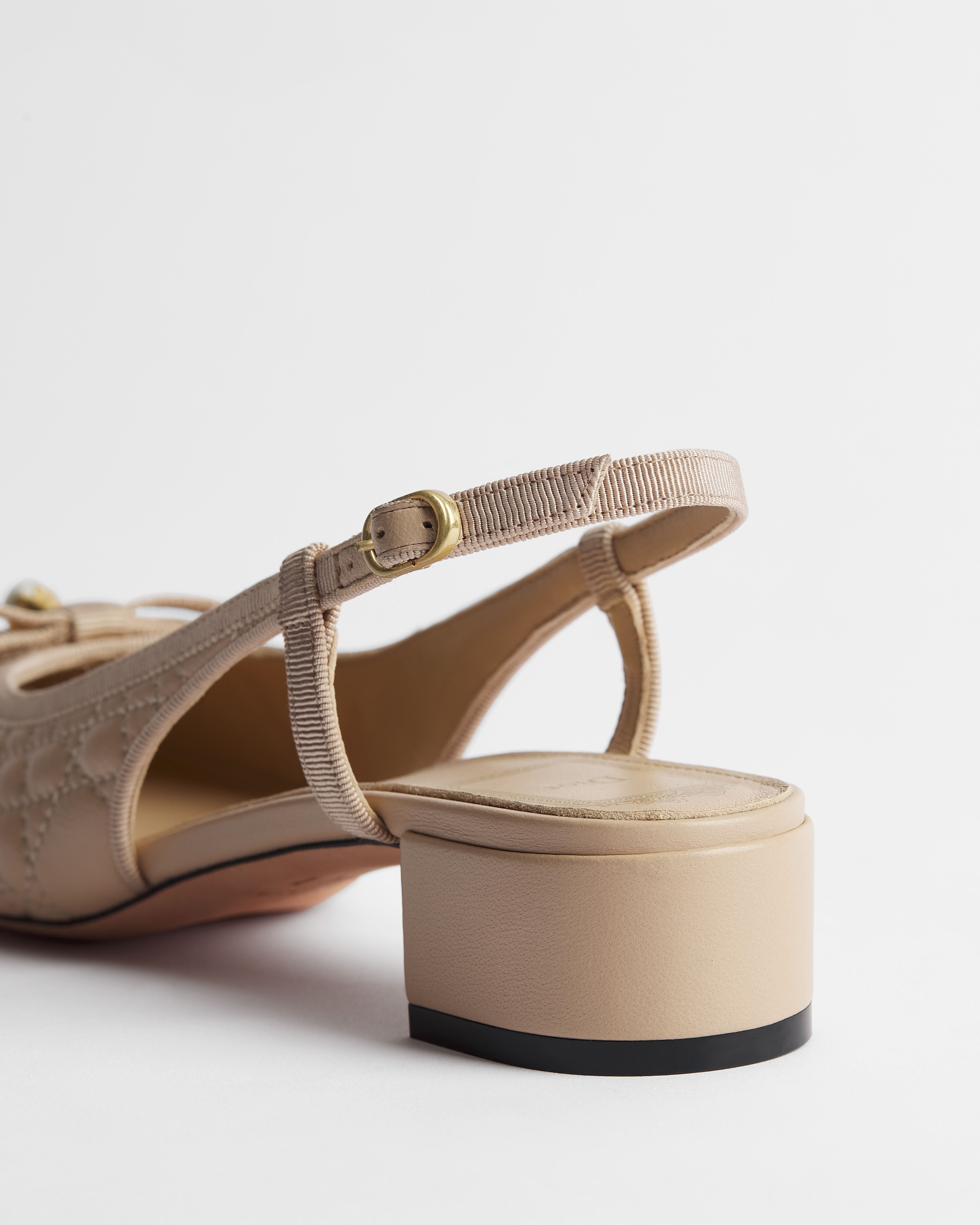 Dior Ballet Slingback Pump Nude Quilted Cannage Lambskin E09