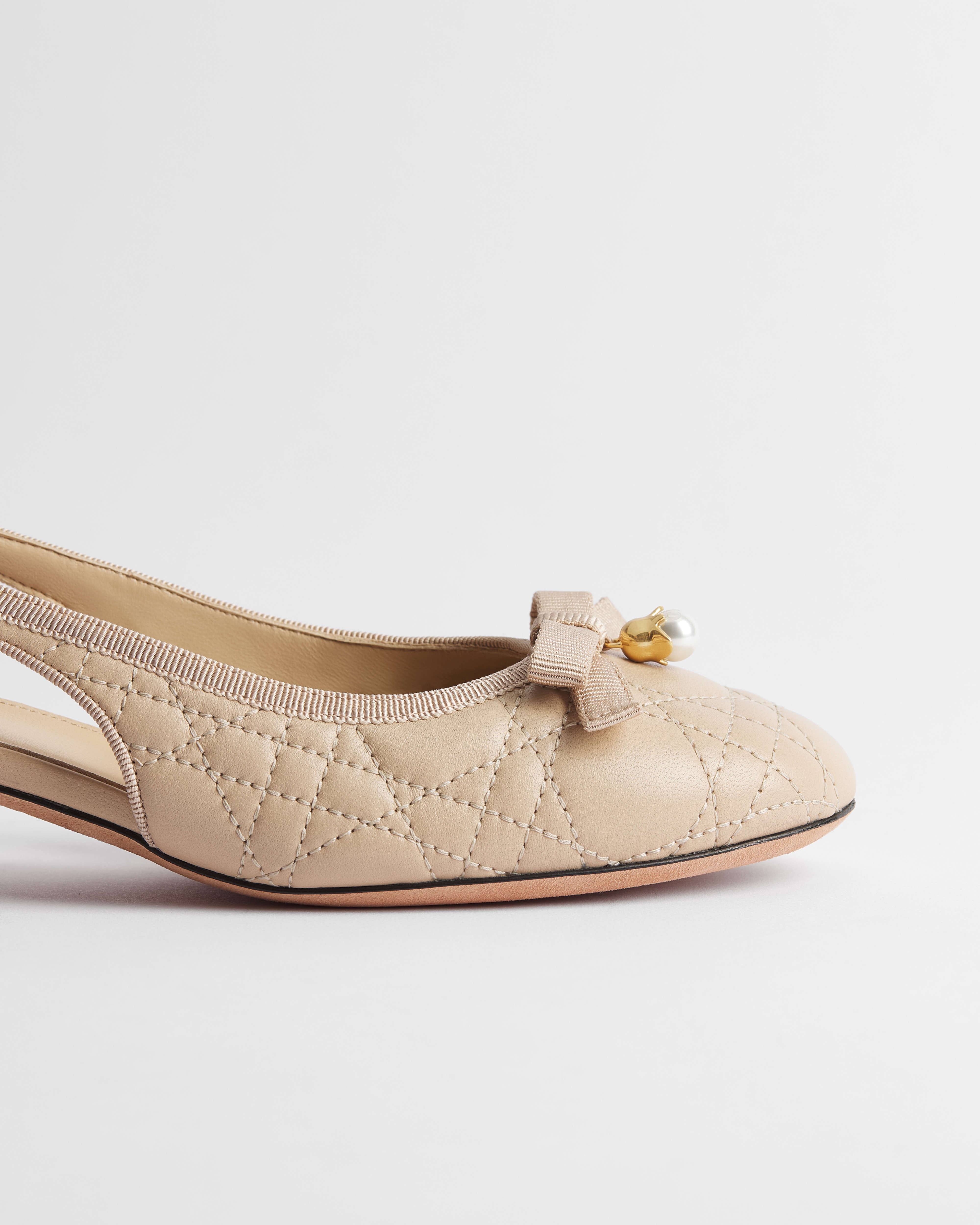 Dior Ballet Slingback Pump Nude Quilted Cannage Lambskin E10