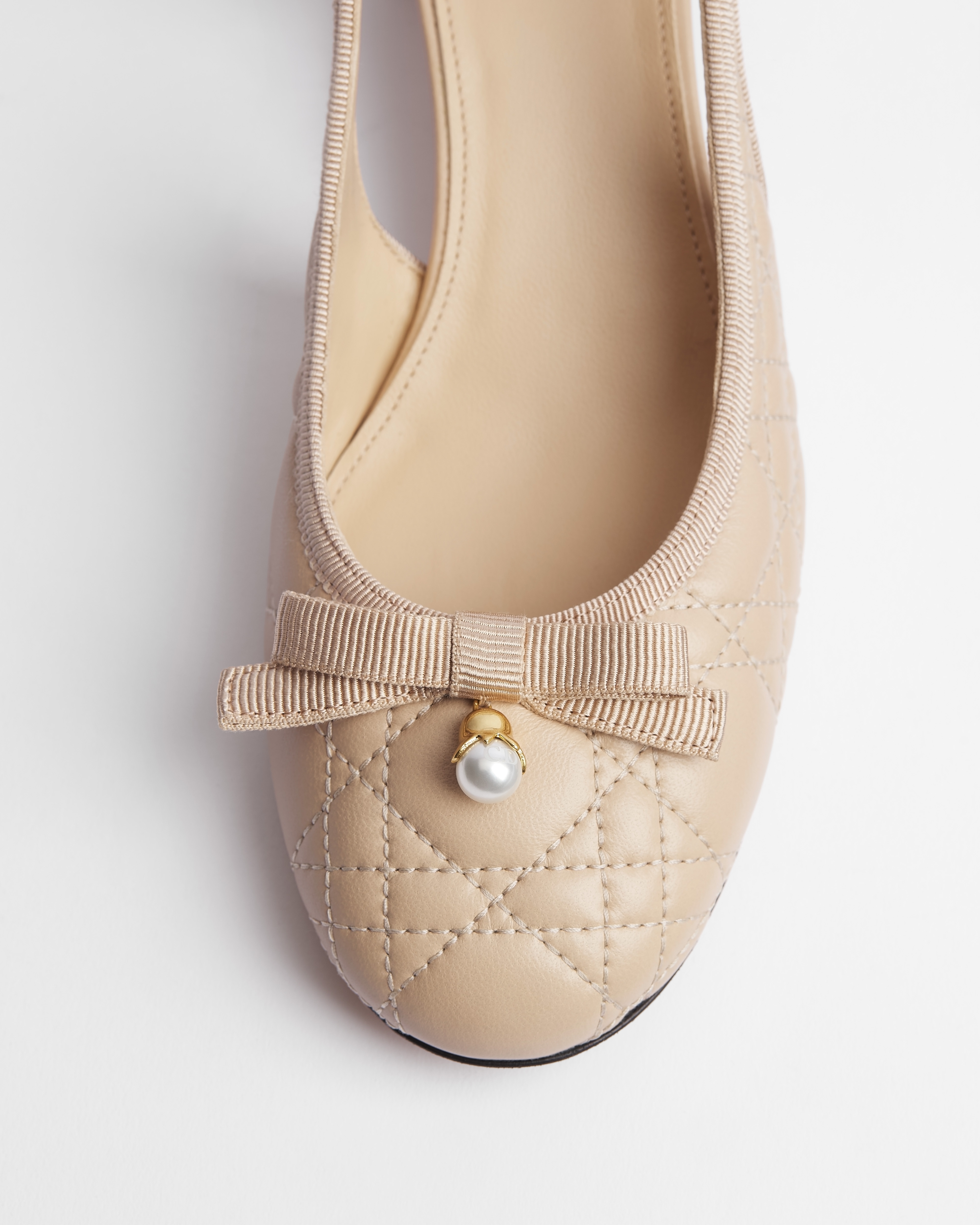 Dior Ballet Slingback Pump Nude Quilted Cannage Lambskin E11