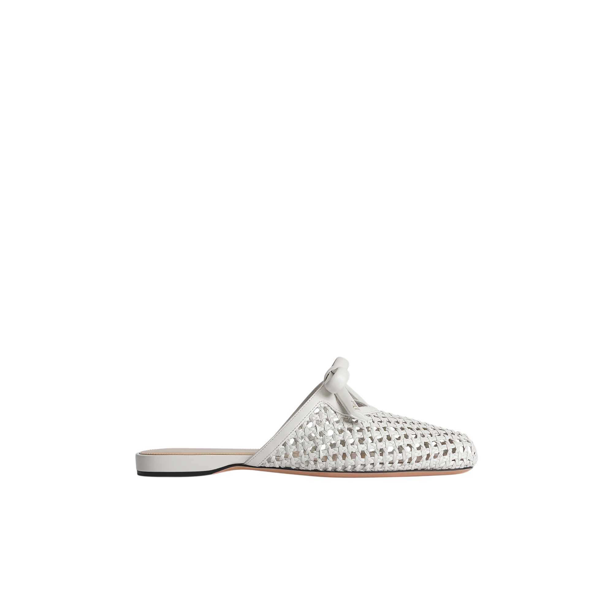  White Woven Lambskin