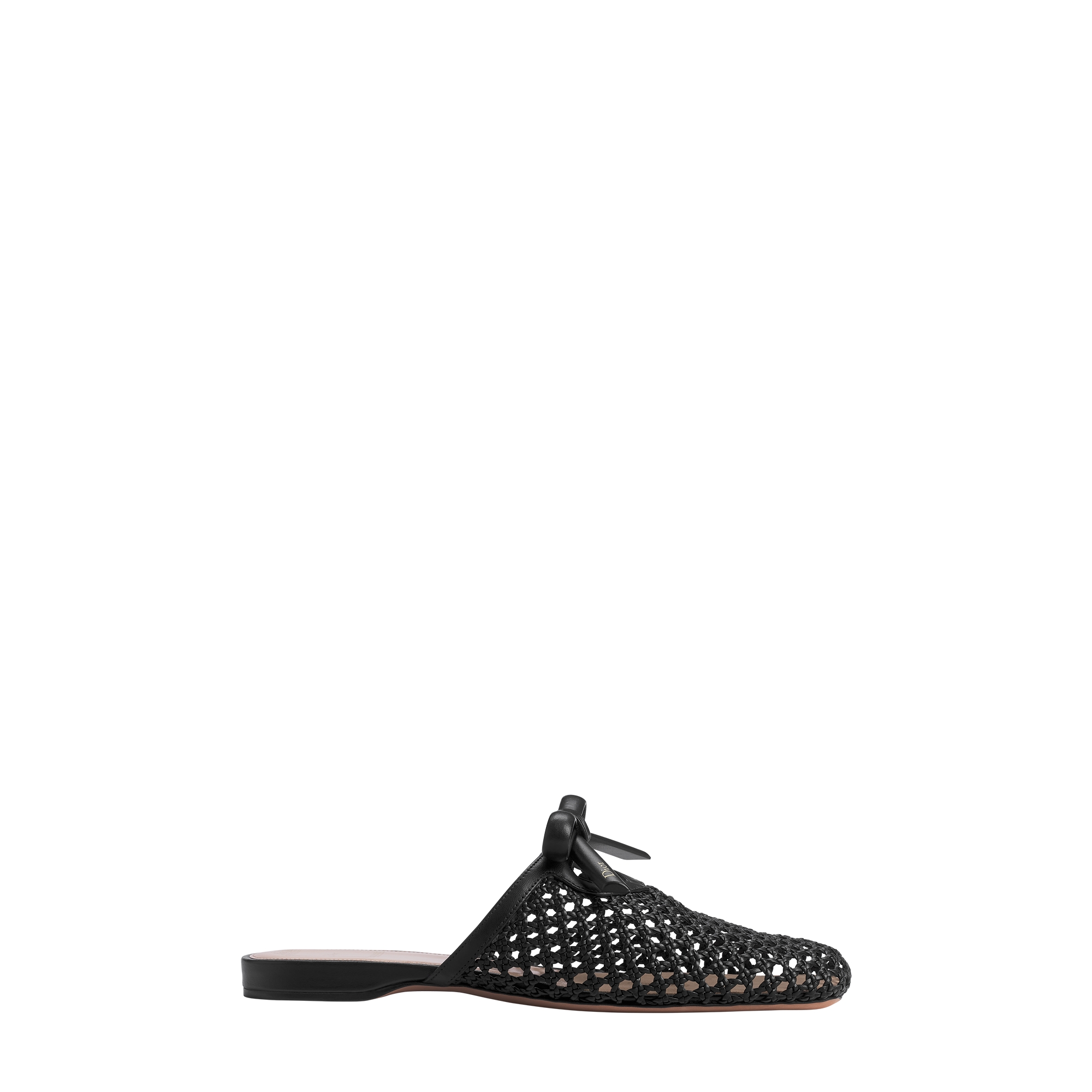 Dior Cœur Mule Black Woven Lambskin | DIOR US