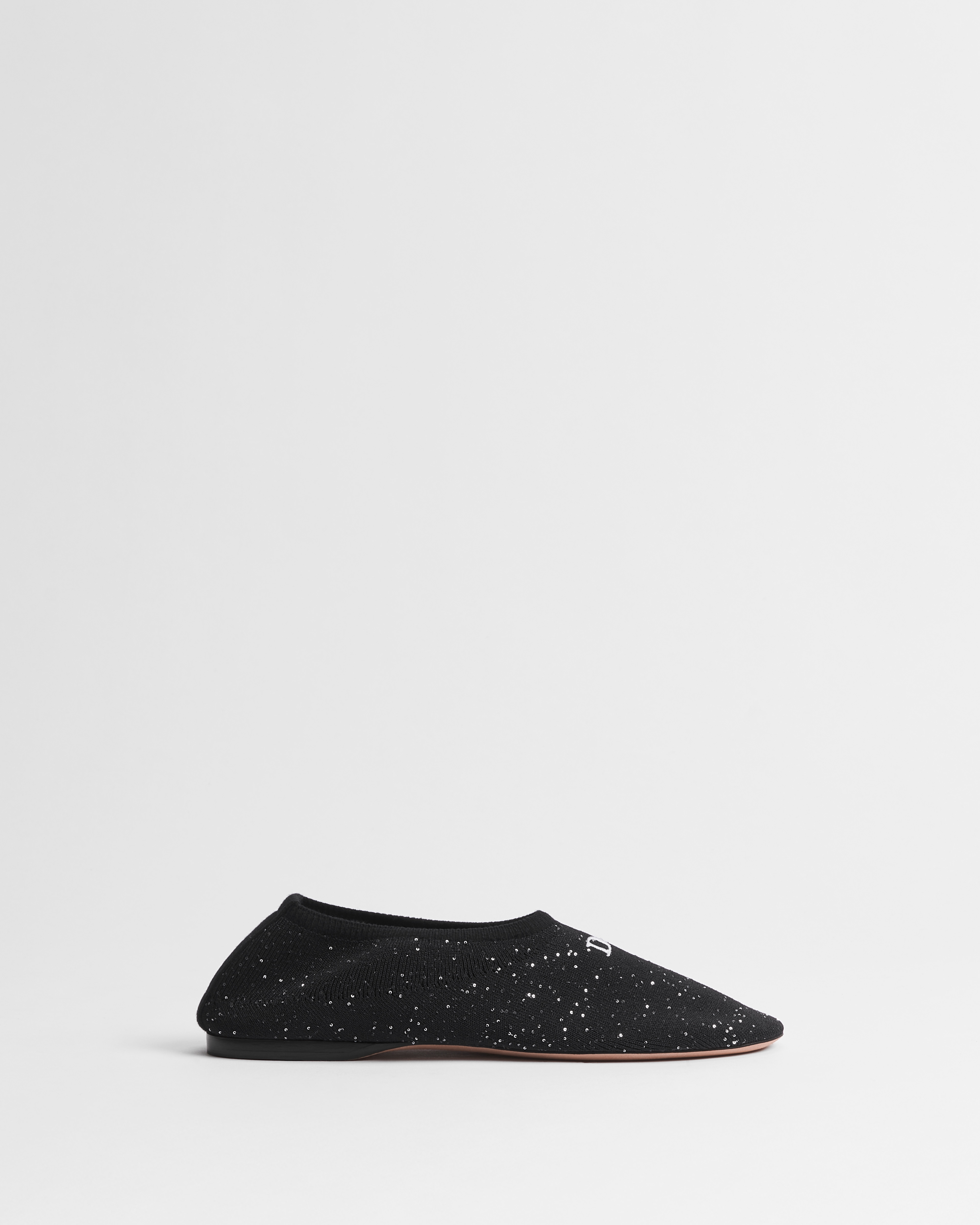 Dior Knit Flat Black Knit Embroidered with Sequins E02