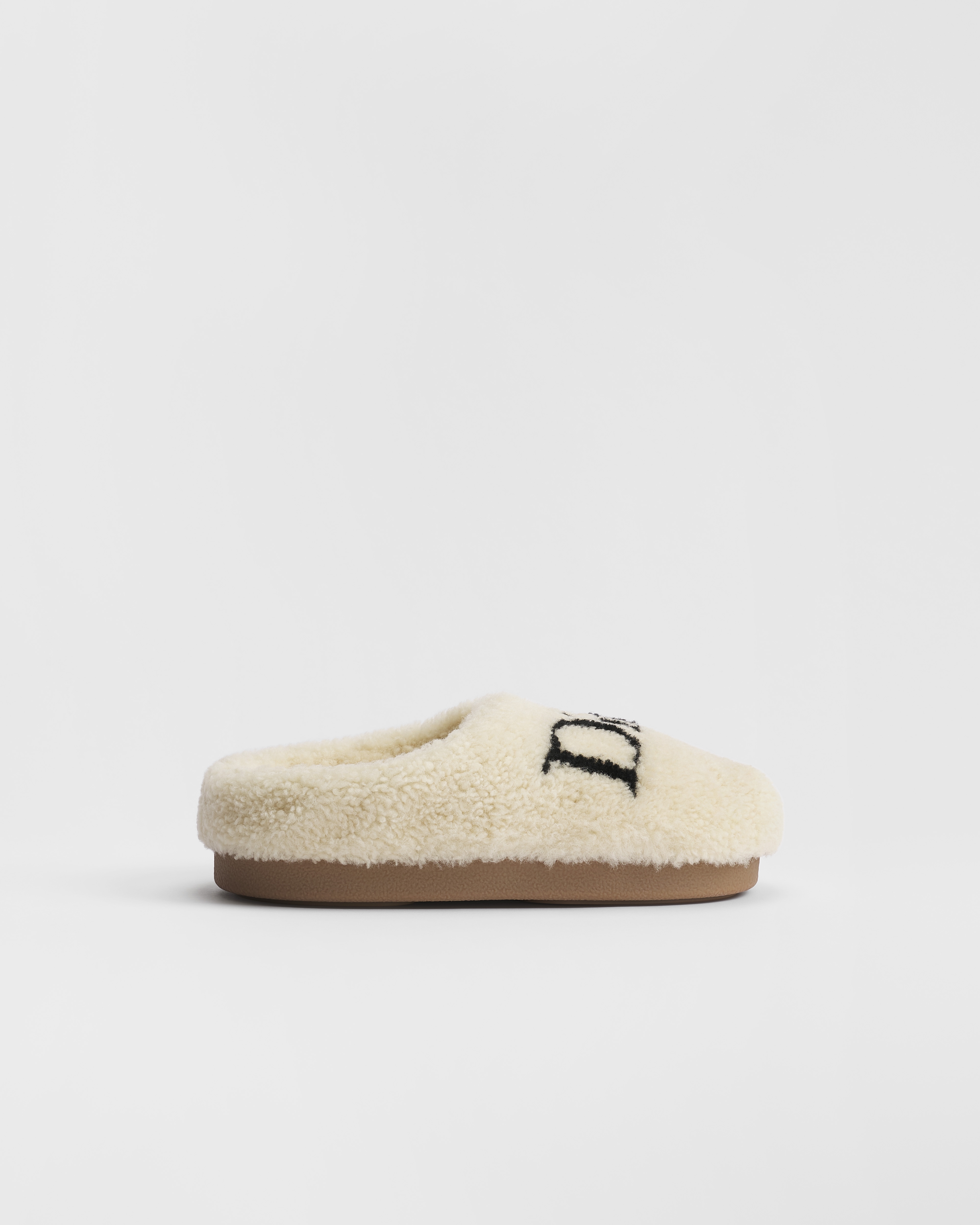 DiorAlps Dior Mountain Mule Ecru Intarsia Sheepskin Shearling E02