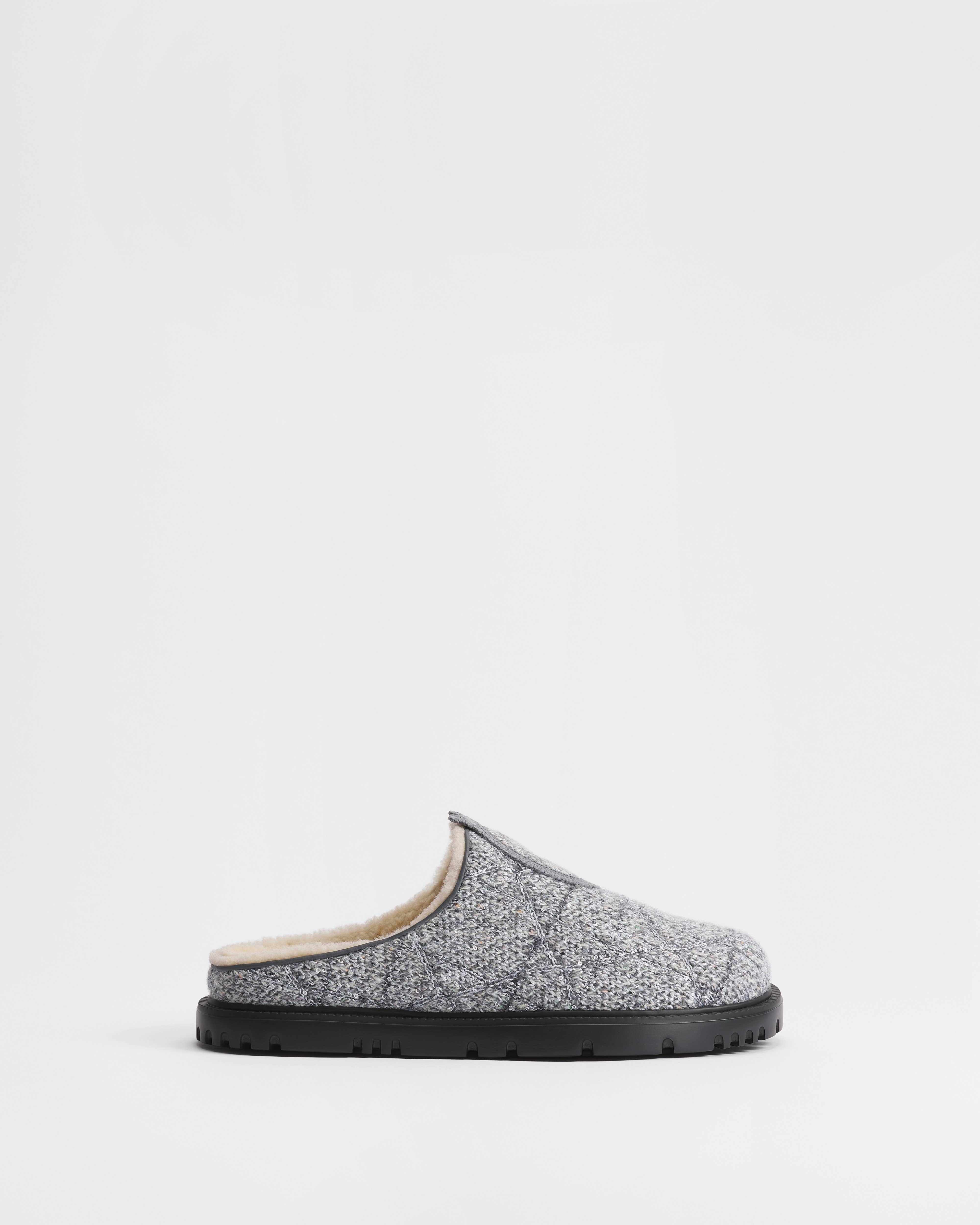 Mule DiorAlps Dior Médaillon Punto Cannage gris jaspeado E02