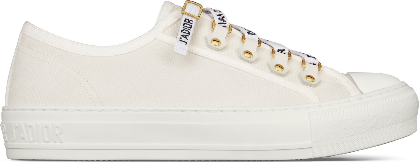 Walk'n'Dior Sneaker Profile view White Cotton Canvas