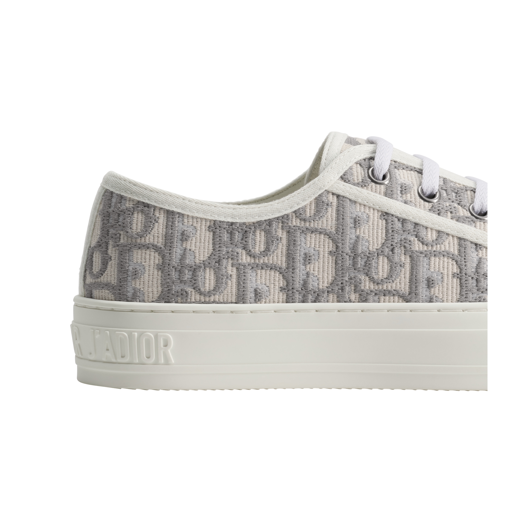 Walk'n'Dior Sneaker Stone Gray Dior Oblique Embroidered Cotton E09