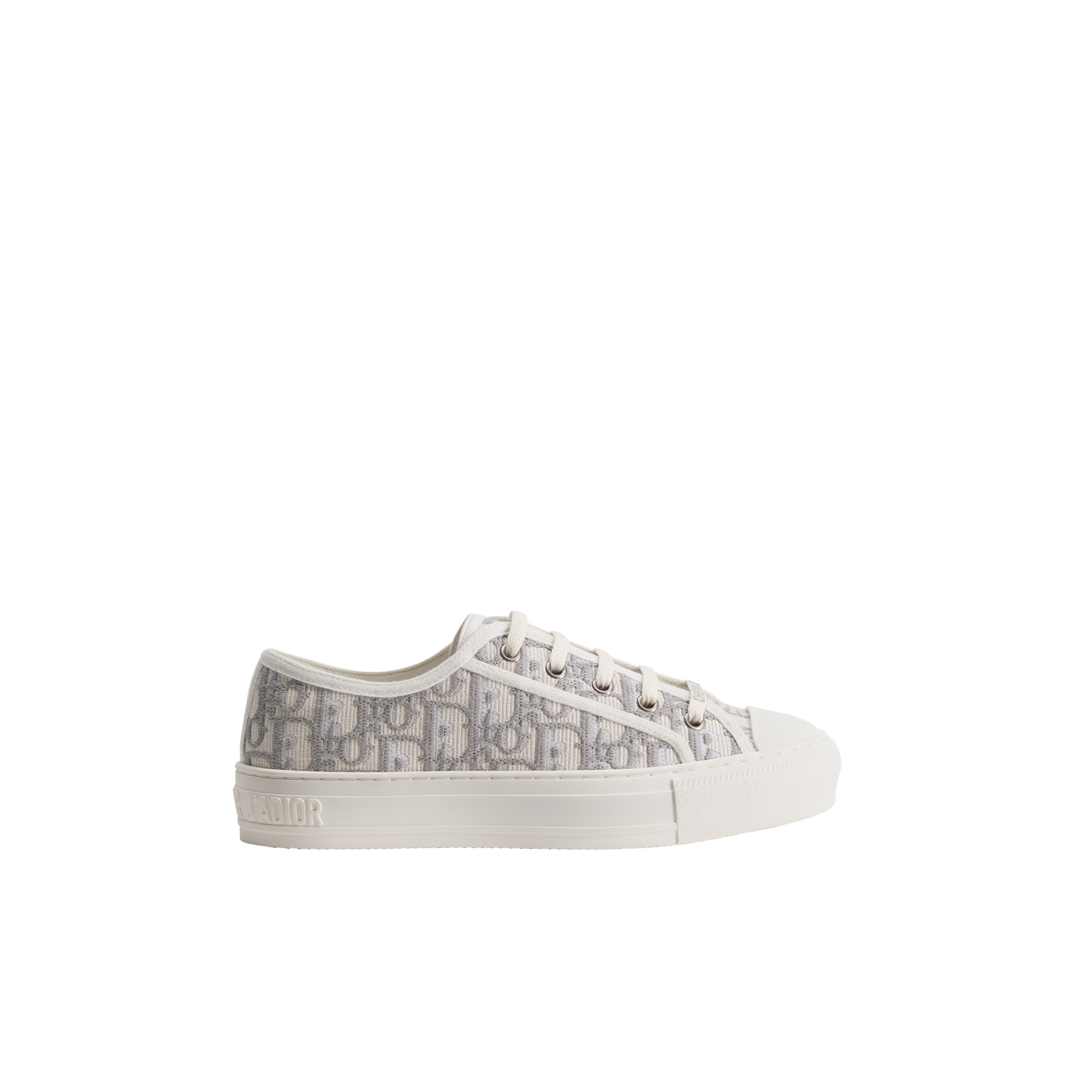Walk'n'Dior Sneaker Stone Gray Dior Oblique Embroidered Cotton E10