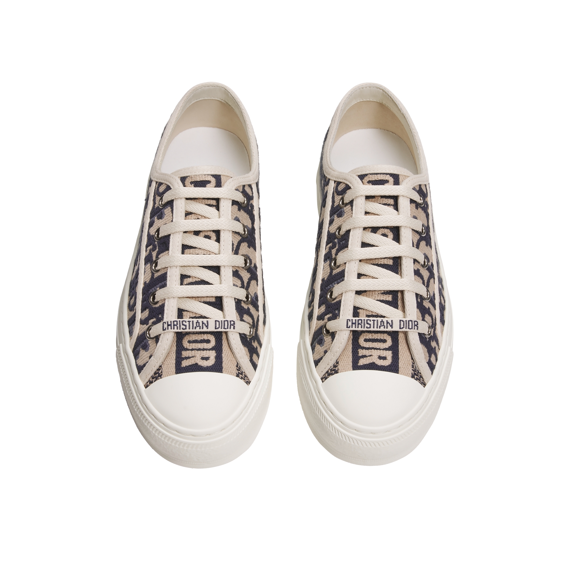 Walk'n'Dior Sneaker Deep Blue Dior Oblique Embroidered Cotton E06