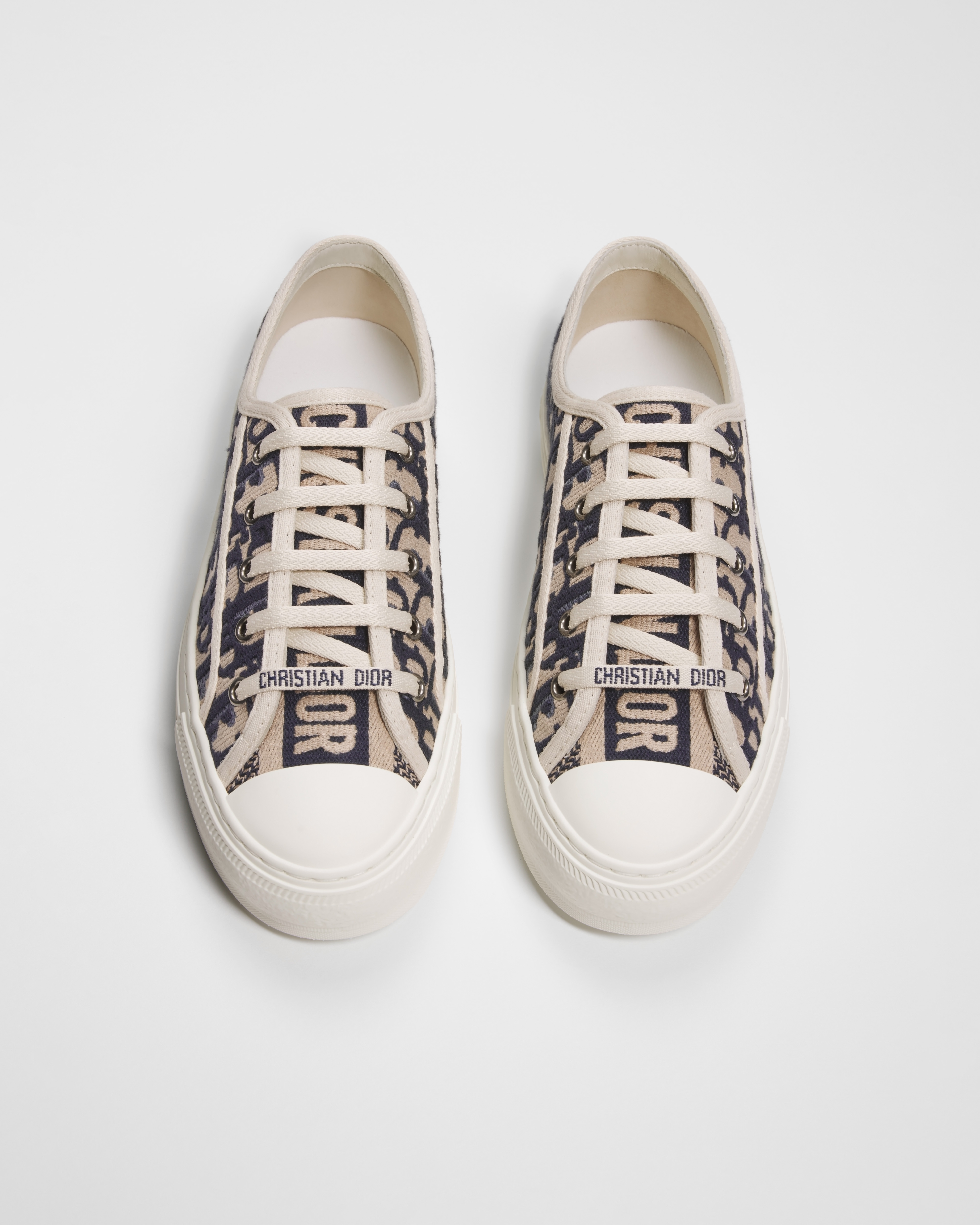 Walk'n'Dior Sneaker Deep Blue Dior Oblique Embroidered Cotton E06