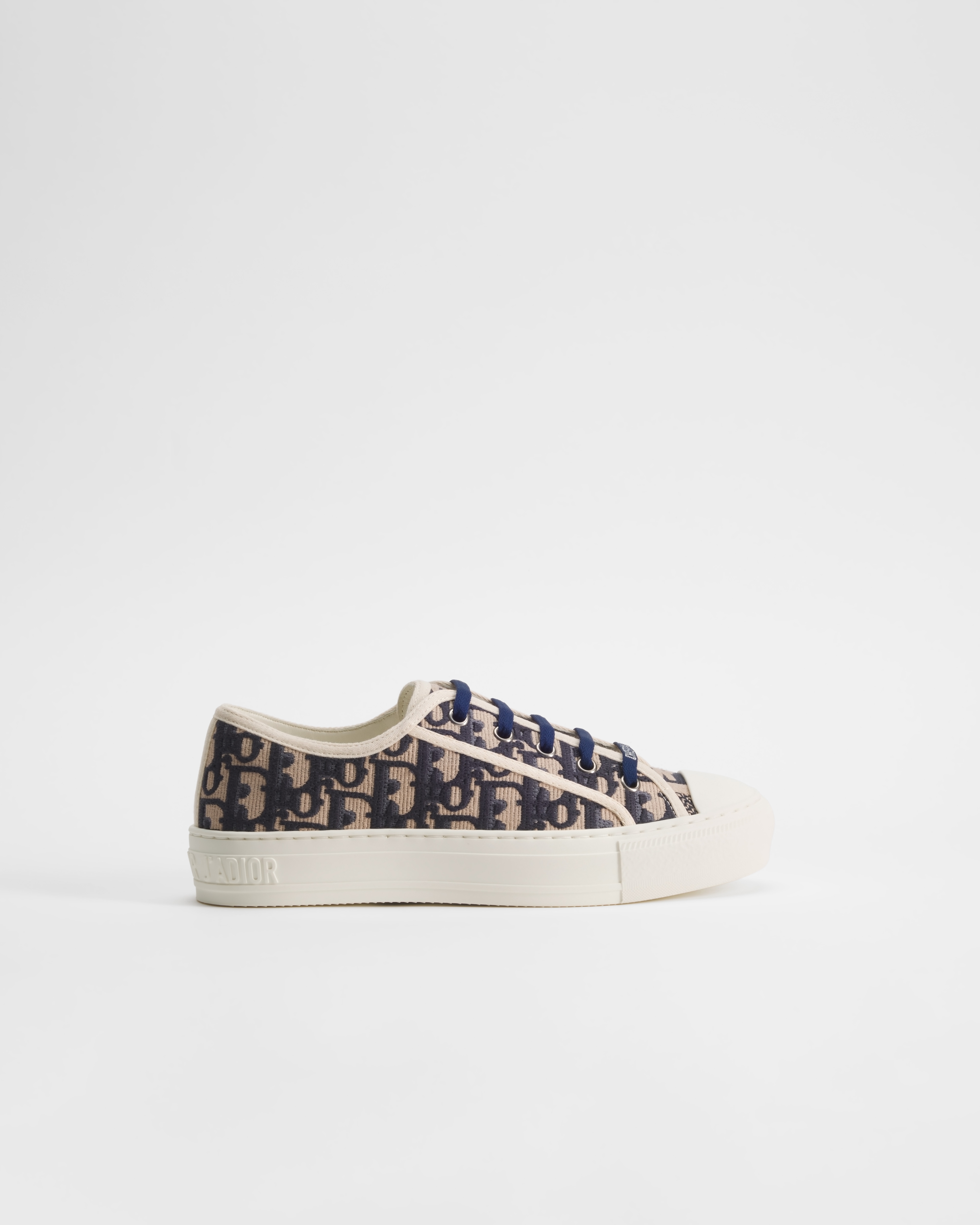 Walk'n'Dior Sneaker Deep Blue Dior Oblique Embroidered Cotton E10