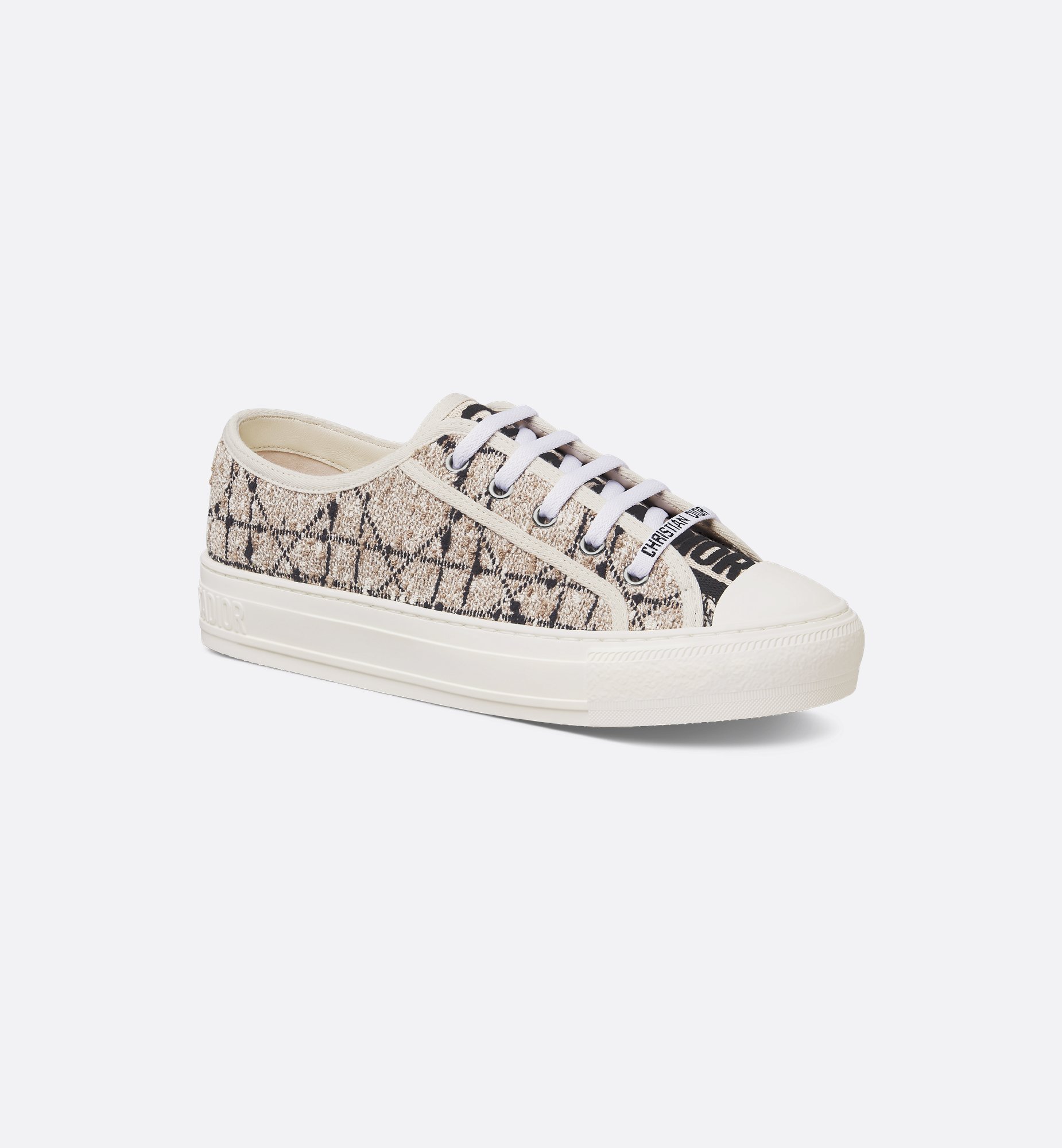 Walk'n'Dior Sneaker Beige and Black Cannage Tweed | DIOR Walk'n'Dior Sneaker Beige and Black Cannage Tweed | DIOR
