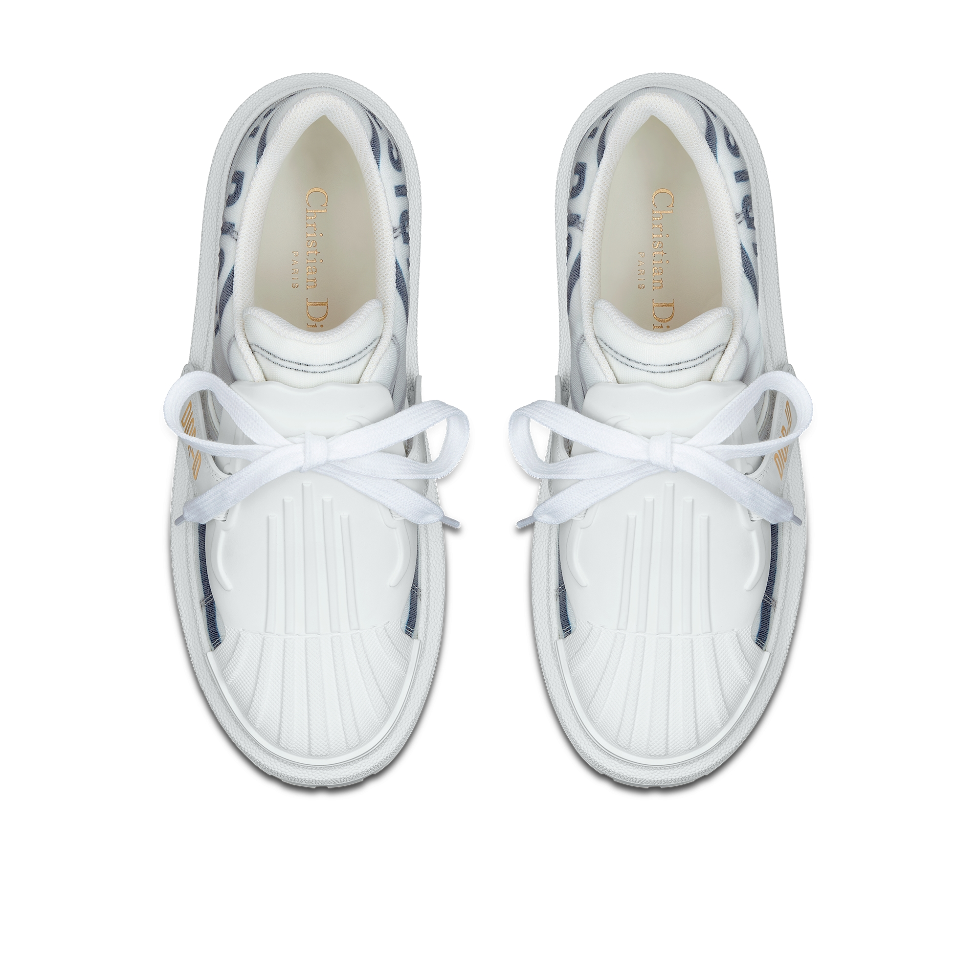 Sneaker Dior-ID Tissu technique blanc et Bleu de France E06