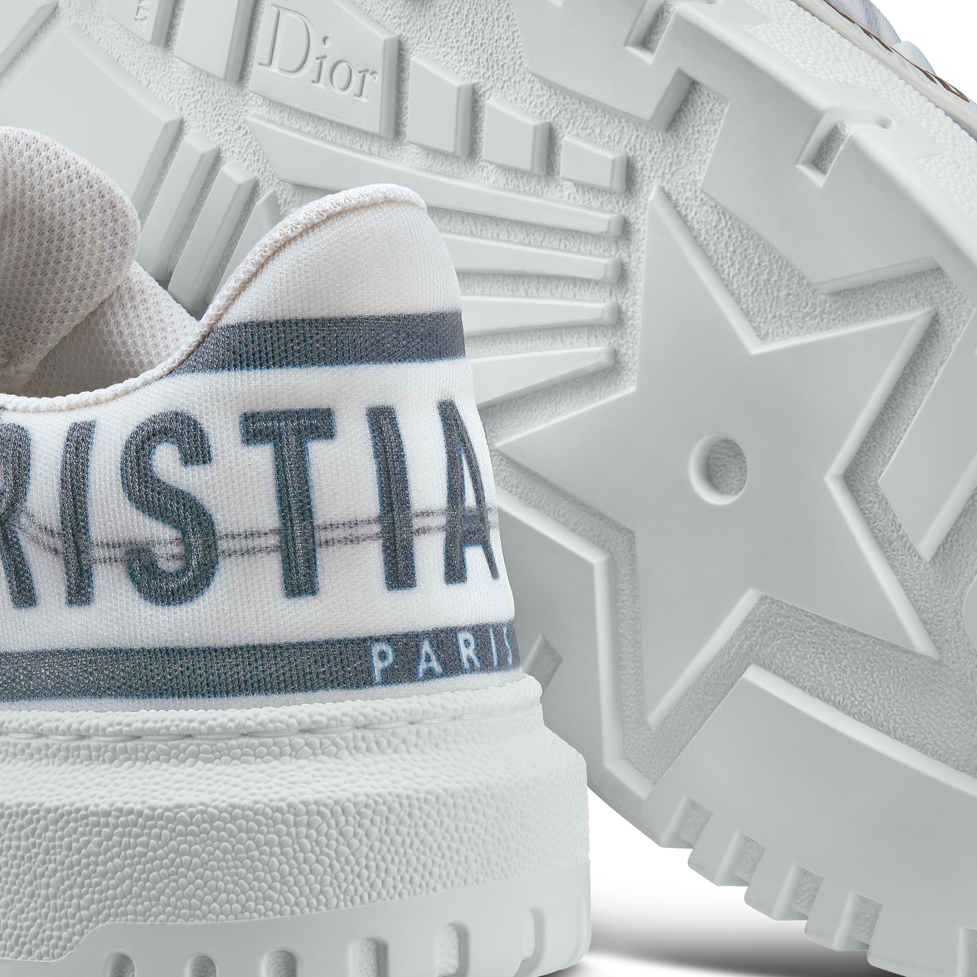 Sneaker Dior-ID Tissu technique blanc et Bleu de France E09