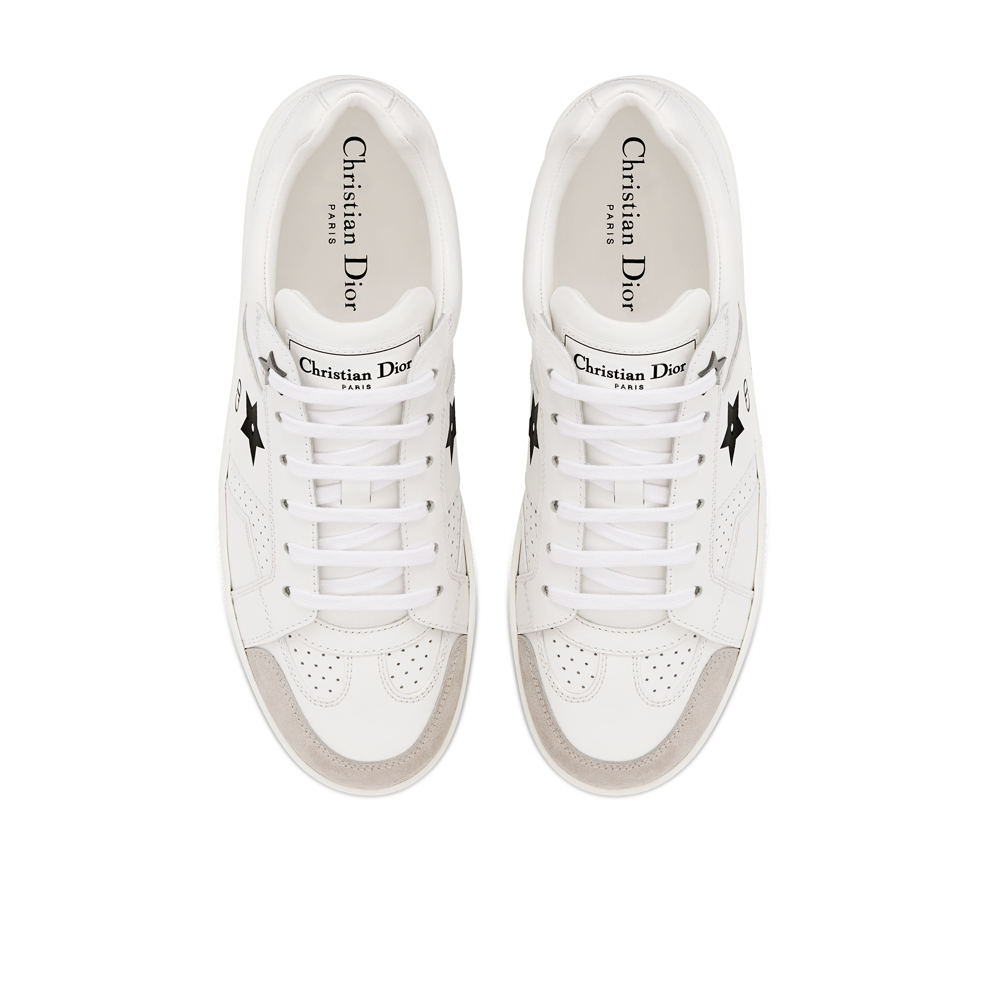 Dior Star Sneaker White Calfskin and Suede Calfskin E06