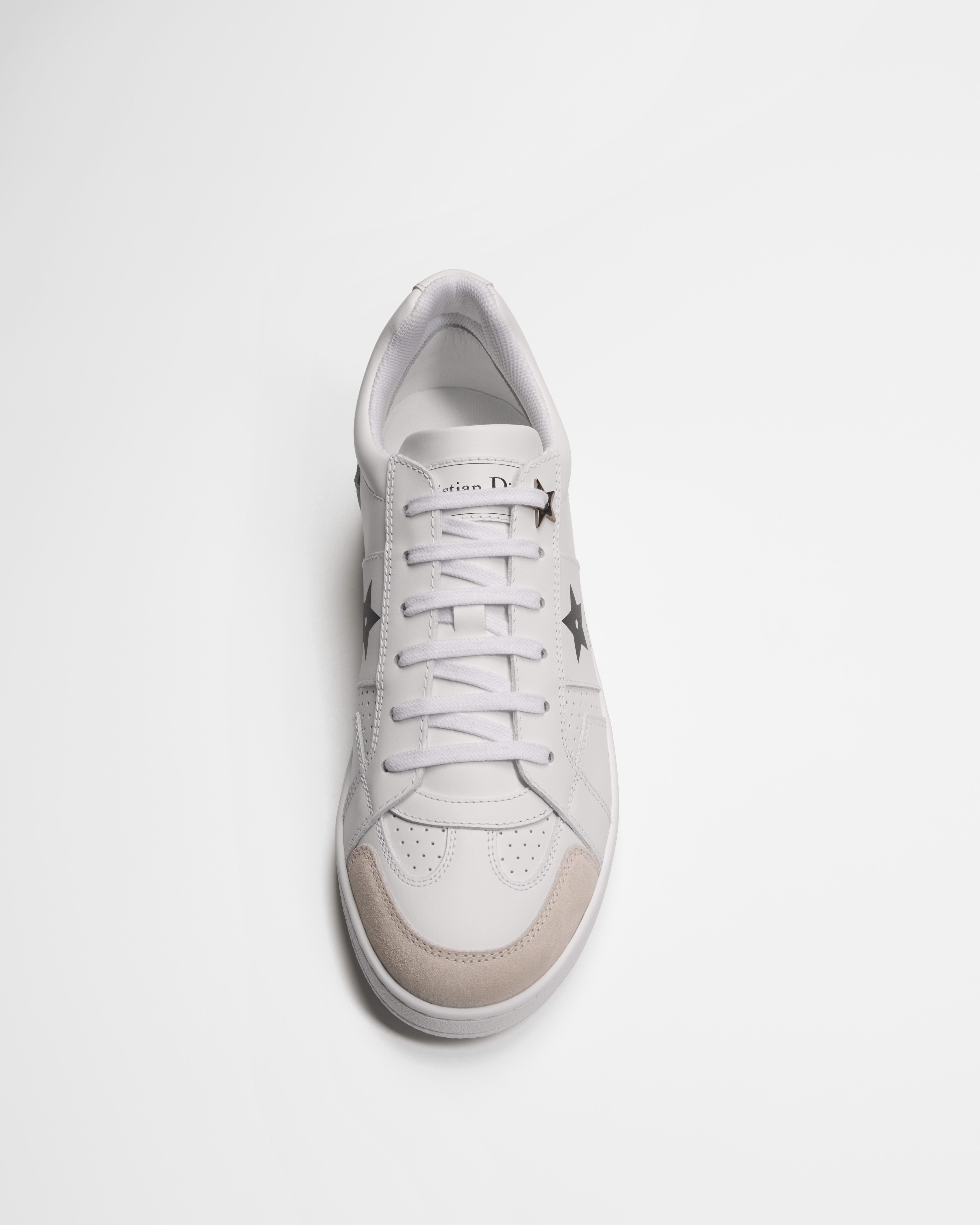 Sneaker Dior Star Cuir de veau et veau velours blancs E12