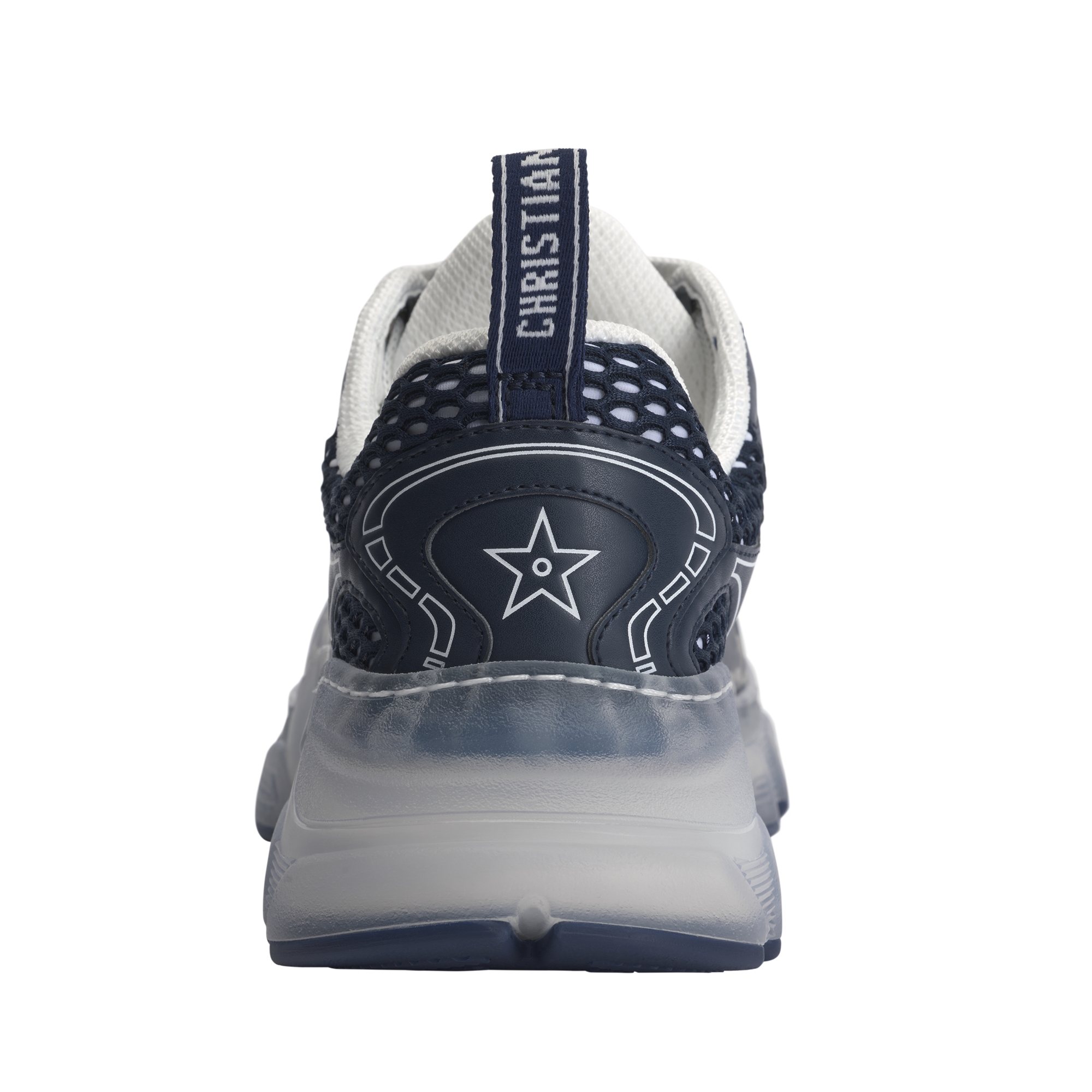 Dior Vibe Sneaker Deep Blue Dior Oblique Technical Fabric and Transparent Rubber E08