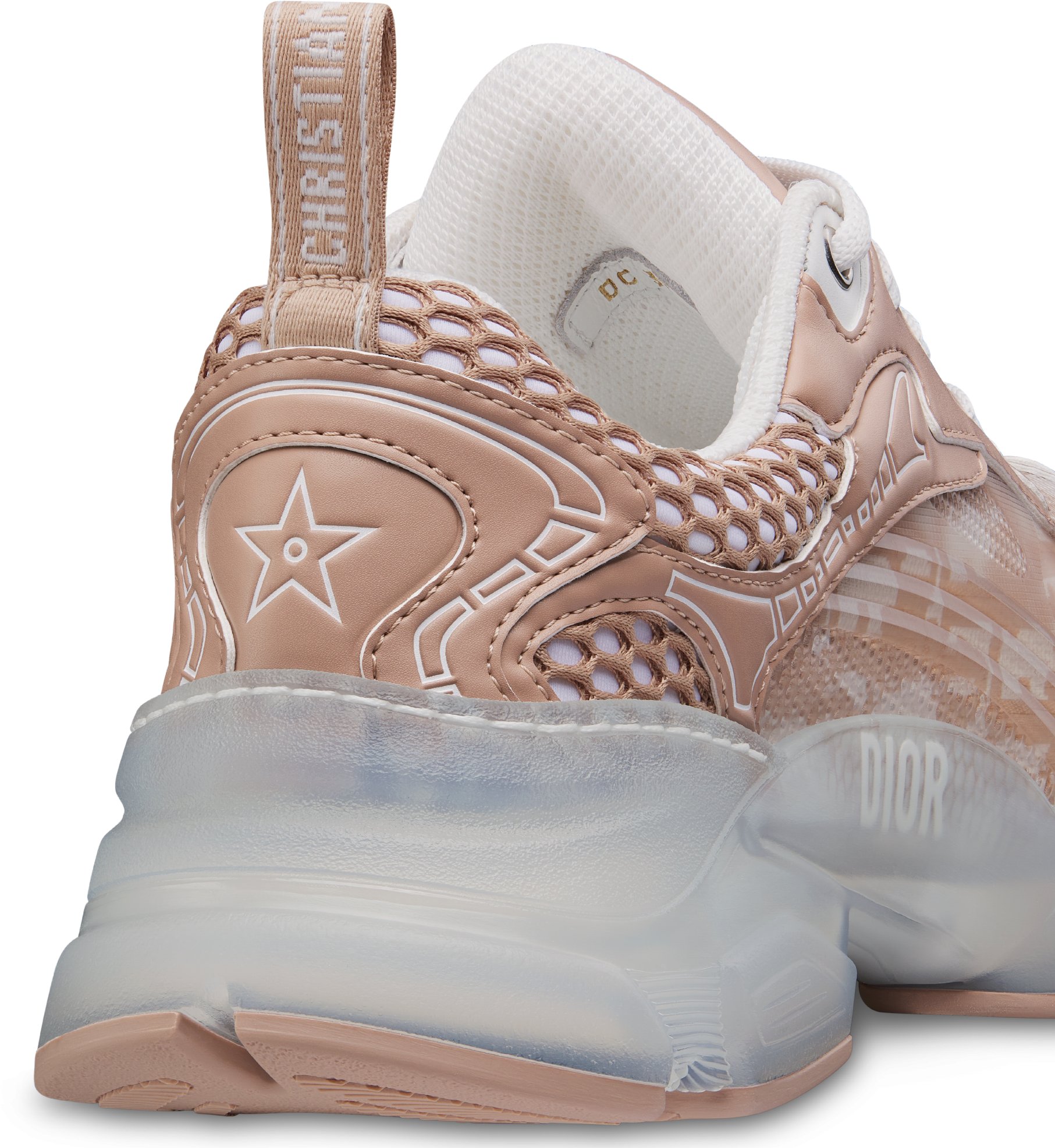 DIOR Vibe Sneaker Nude Dior Oblique Technical Fabric And Transparent Rubber Size 36.5 Women