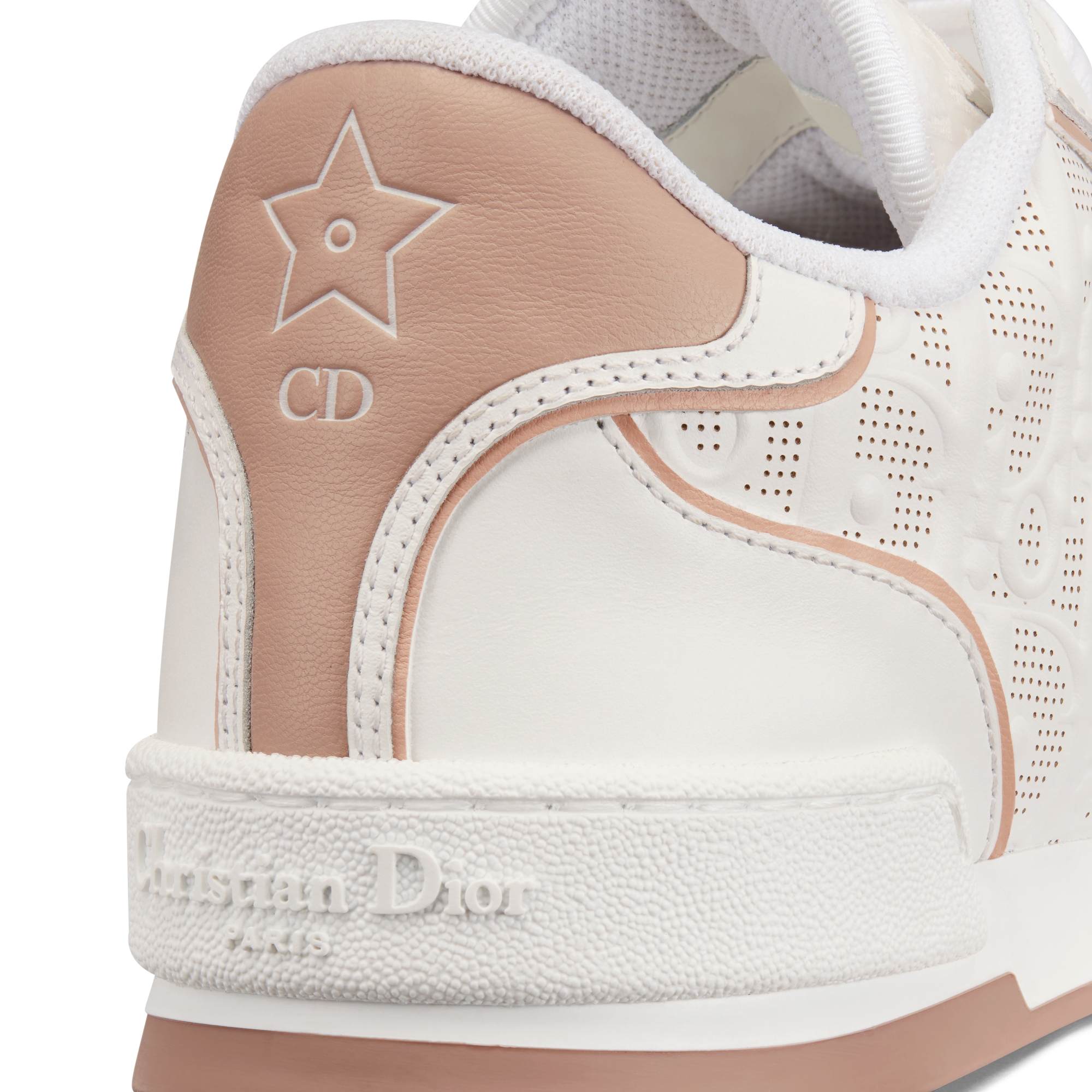Dior One Sneaker White and Nude Dior Oblique Perforated Calfskin E09