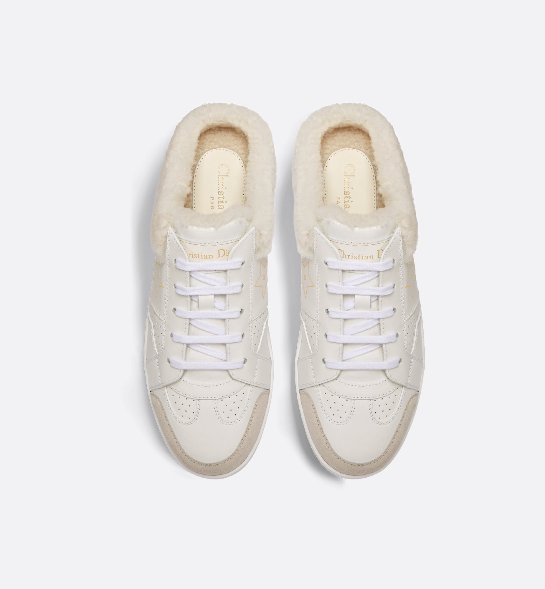 Dior Star Sneaker White Calfskin and Shearling | DIOR Dior Star Sneaker White Calfskin and Shearling | DIOR