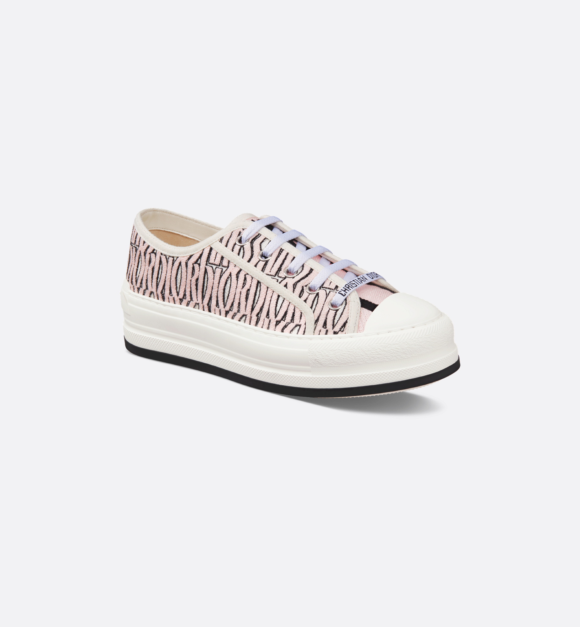 Walk'n'Dior Platform Sneaker Embroidered Cotton with Pale Walk'n'Dior Platform Sneaker Embroidered Cotton with Pale