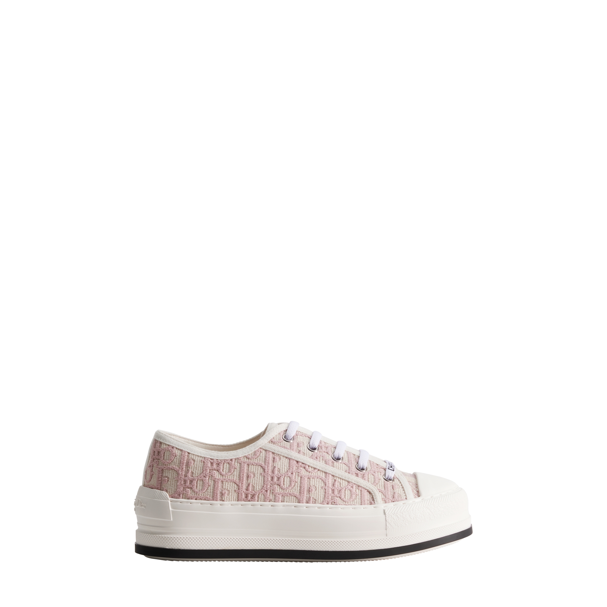 Walk'n'Dior Platform Sneaker Nude Dior Oblique Embroidered Cotton E02
