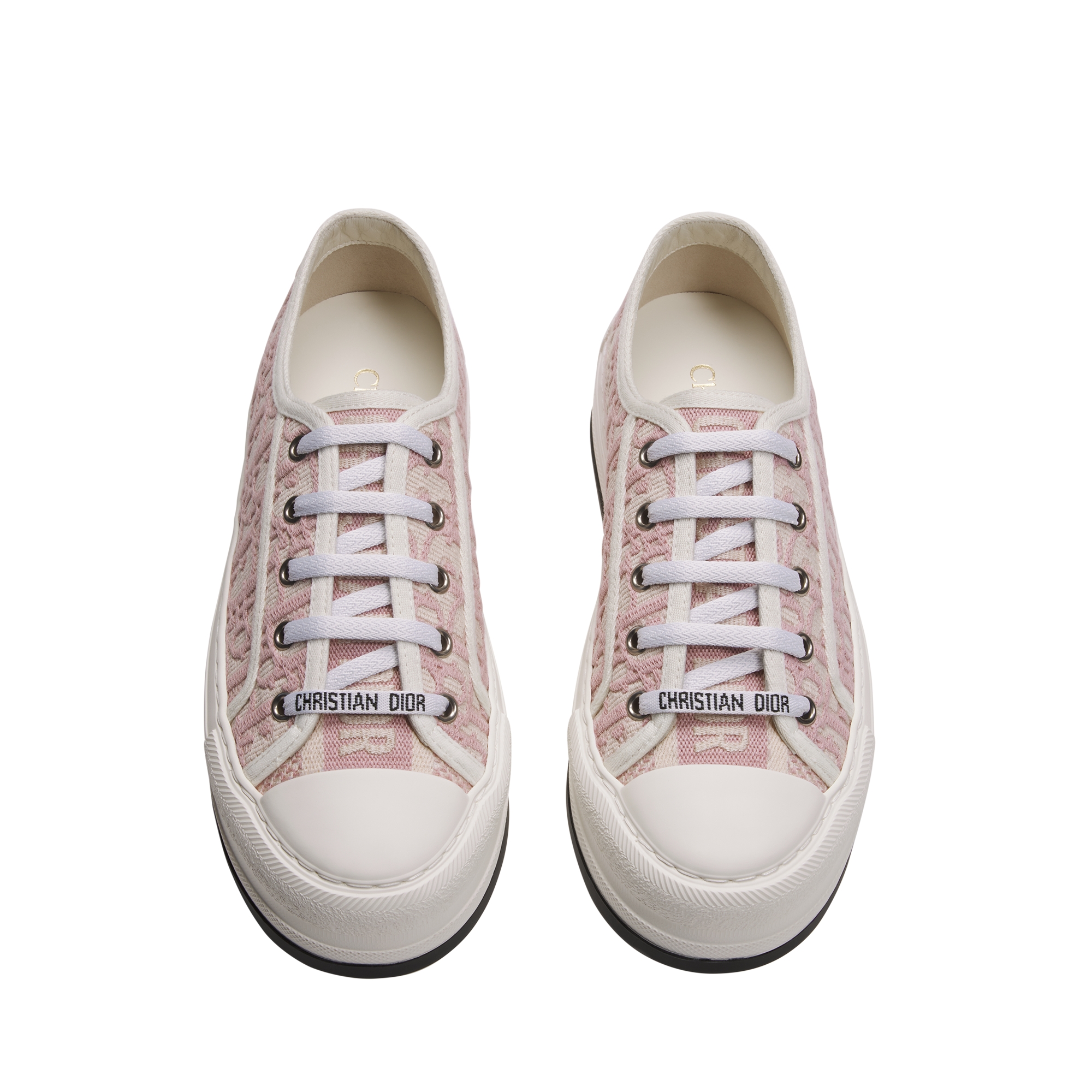 Walk'n'Dior Platform Sneaker Nude Dior Oblique Embroidered Cotton E06