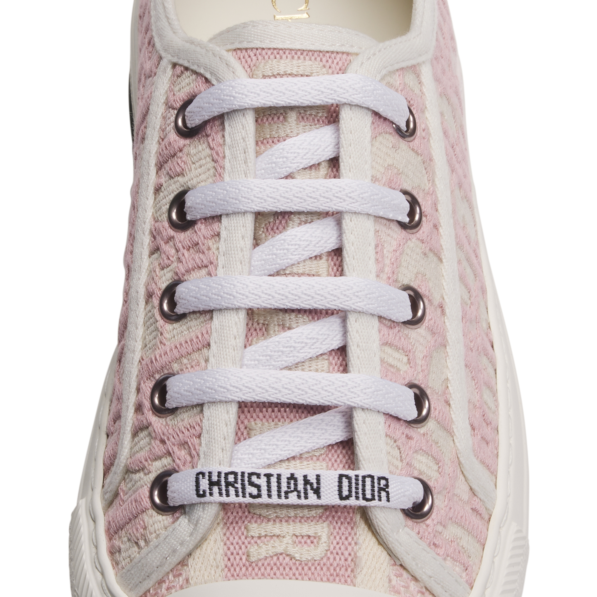 Walk'n'Dior Platform Sneaker Nude Dior Oblique Embroidered Cotton E12