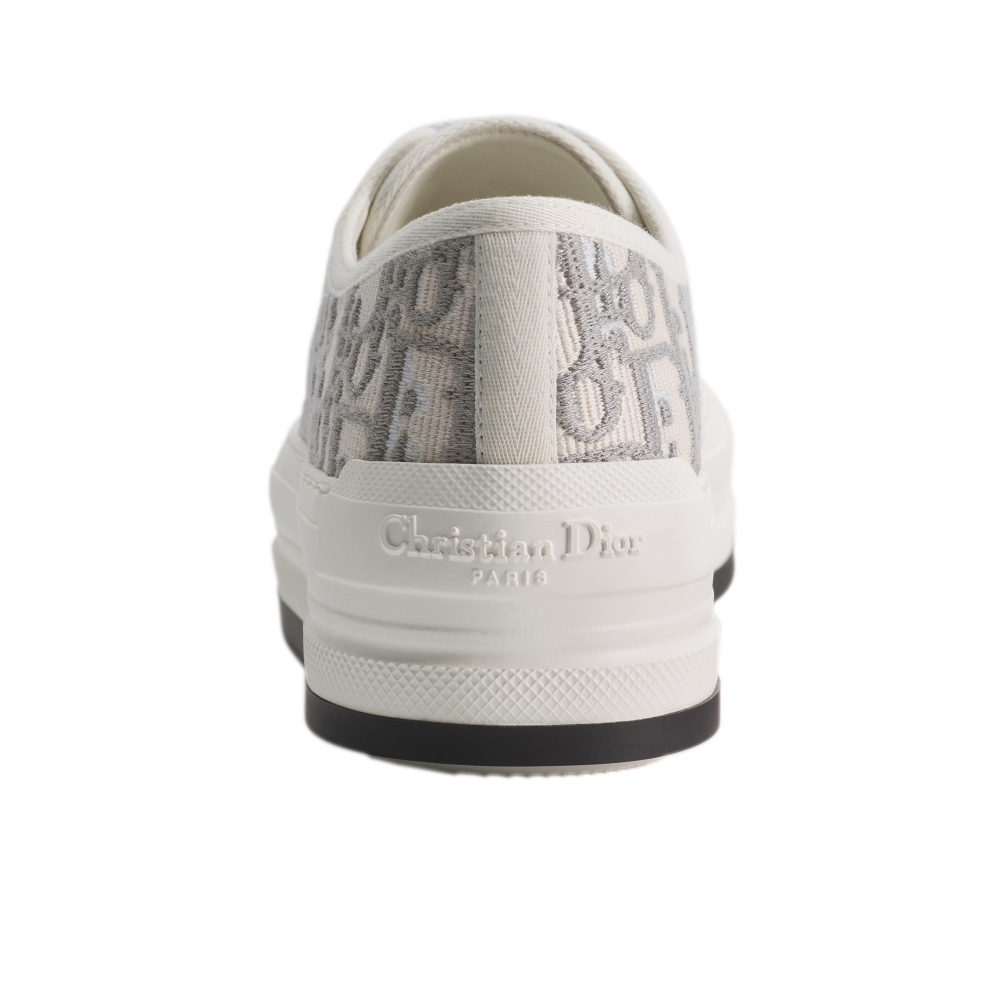 Walk'n'Dior Platform Sneaker Stone Gray Dior Oblique Embroidered Cotton E08