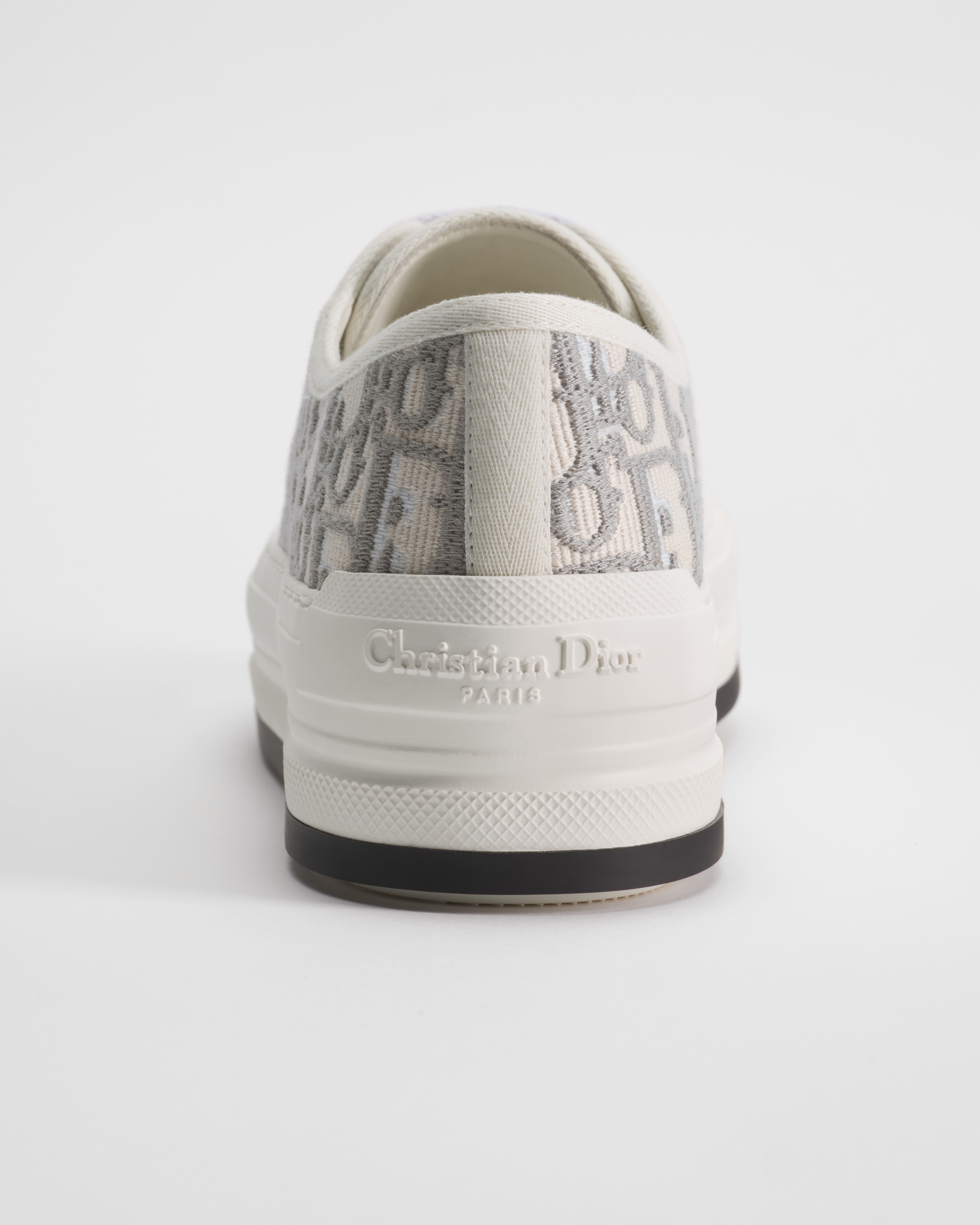 Walk'n'Dior Platform Sneaker Stone Gray Dior Oblique Embroidered Cotton E08
