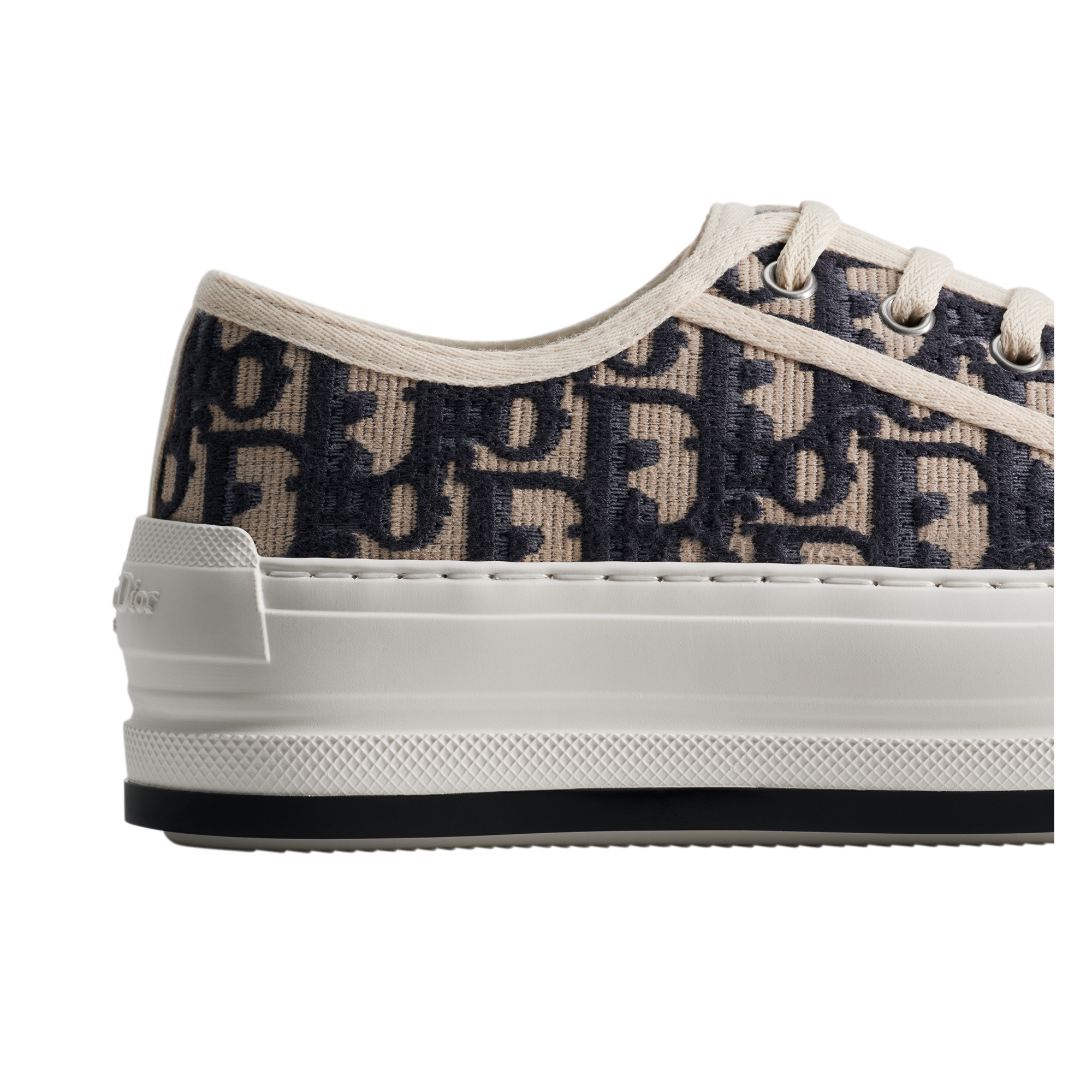 Walk'n'Dior Platform Sneaker Deep Blue Dior Oblique Embroidered Cotton E09