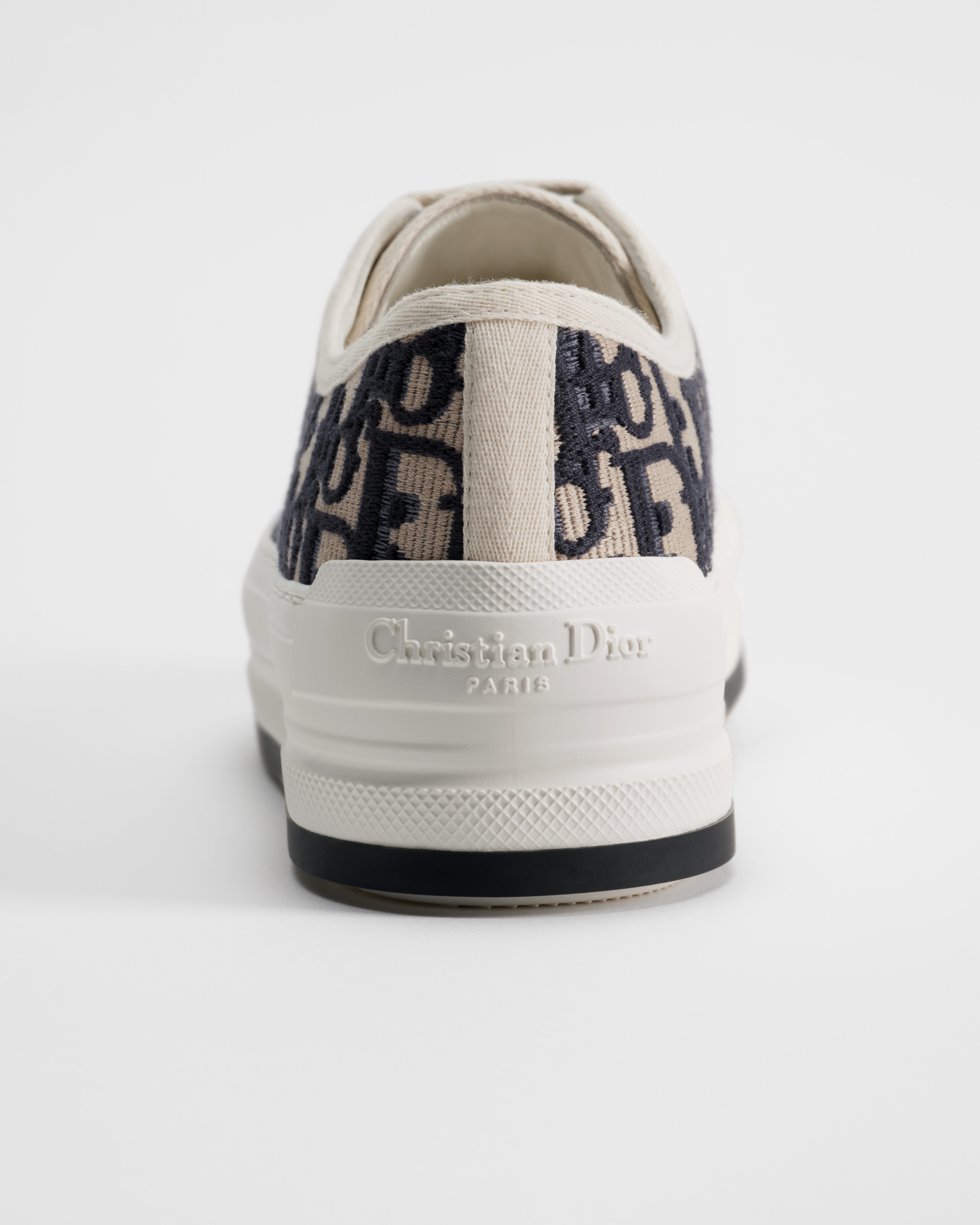 Sneaker plataforma Walk'n'Dior Algodão com bordado Dior Oblique azul-escuro E08
