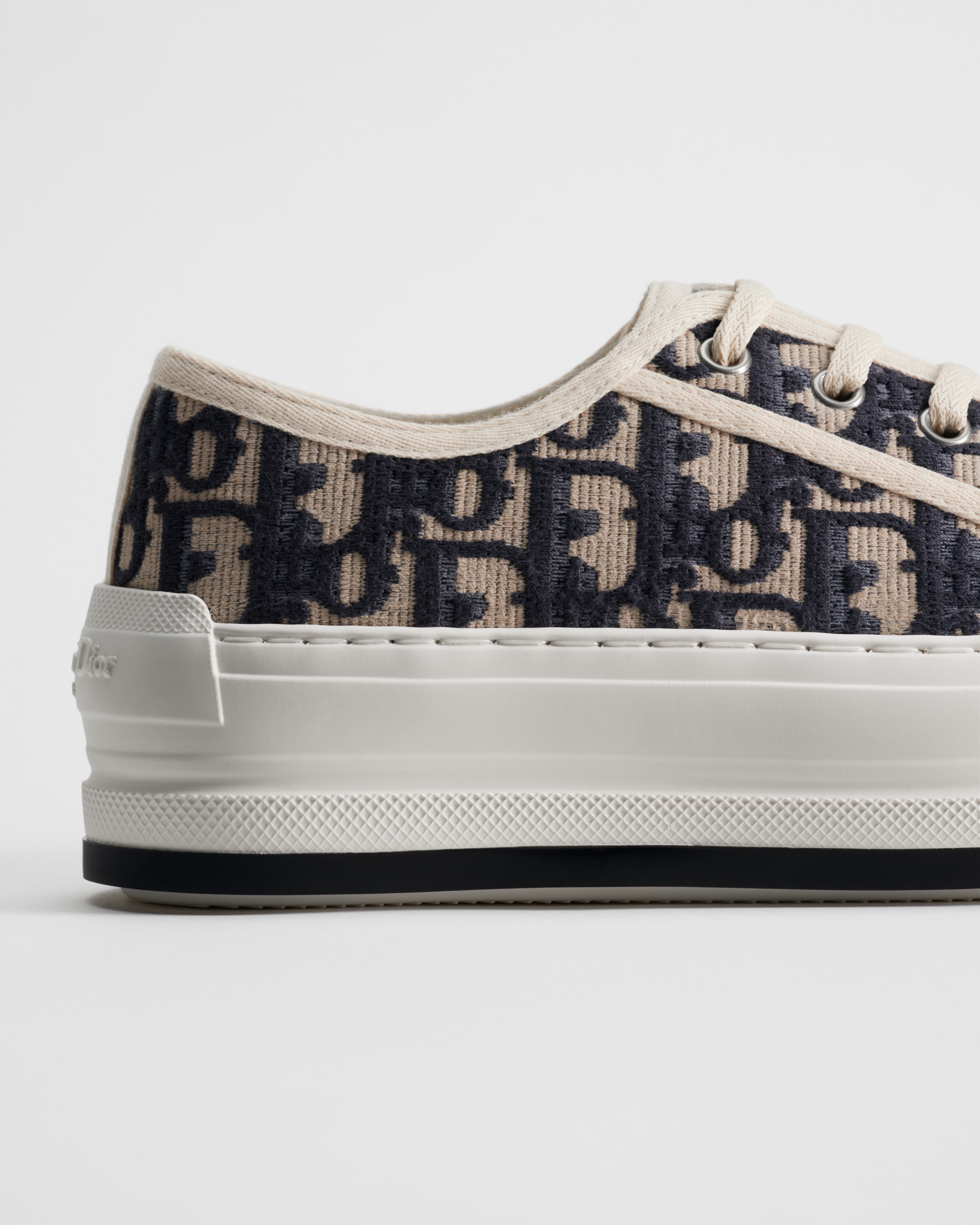 Walk'n'Dior Plateausneaker Baumwolle mit Dior Oblique Stickerei in sattem Blau E09