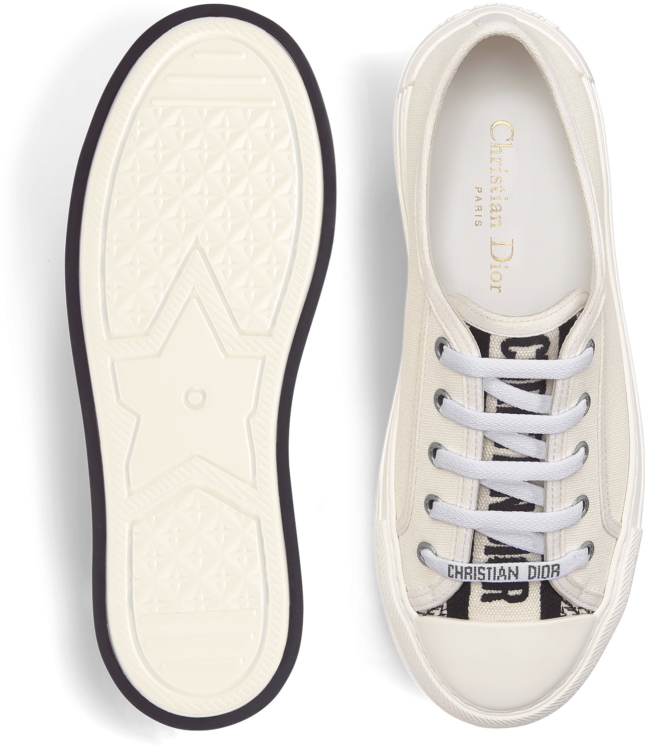 Walk n Dior Platform Sneaker White Cotton Canvas DIOR